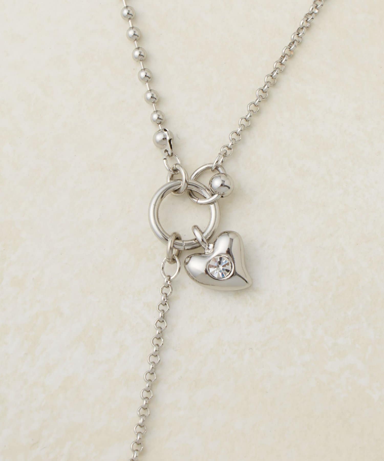 DISCOAT(ディスコート) 【GOLDY】プランププチハートY字ネックレス