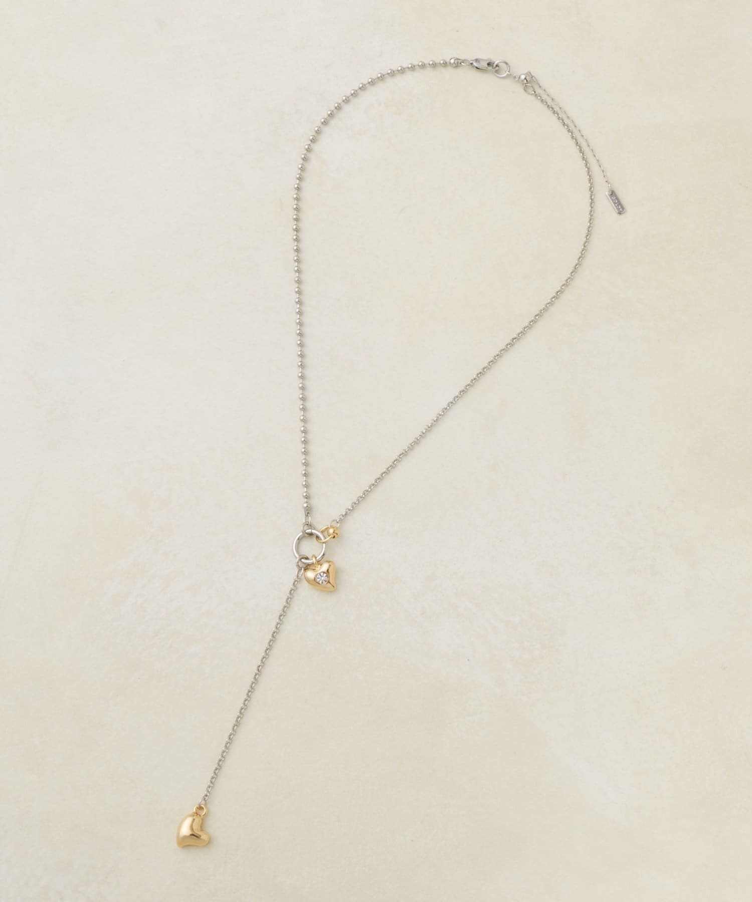 DISCOAT(ディスコート) 【GOLDY】プランププチハートY字ネックレス