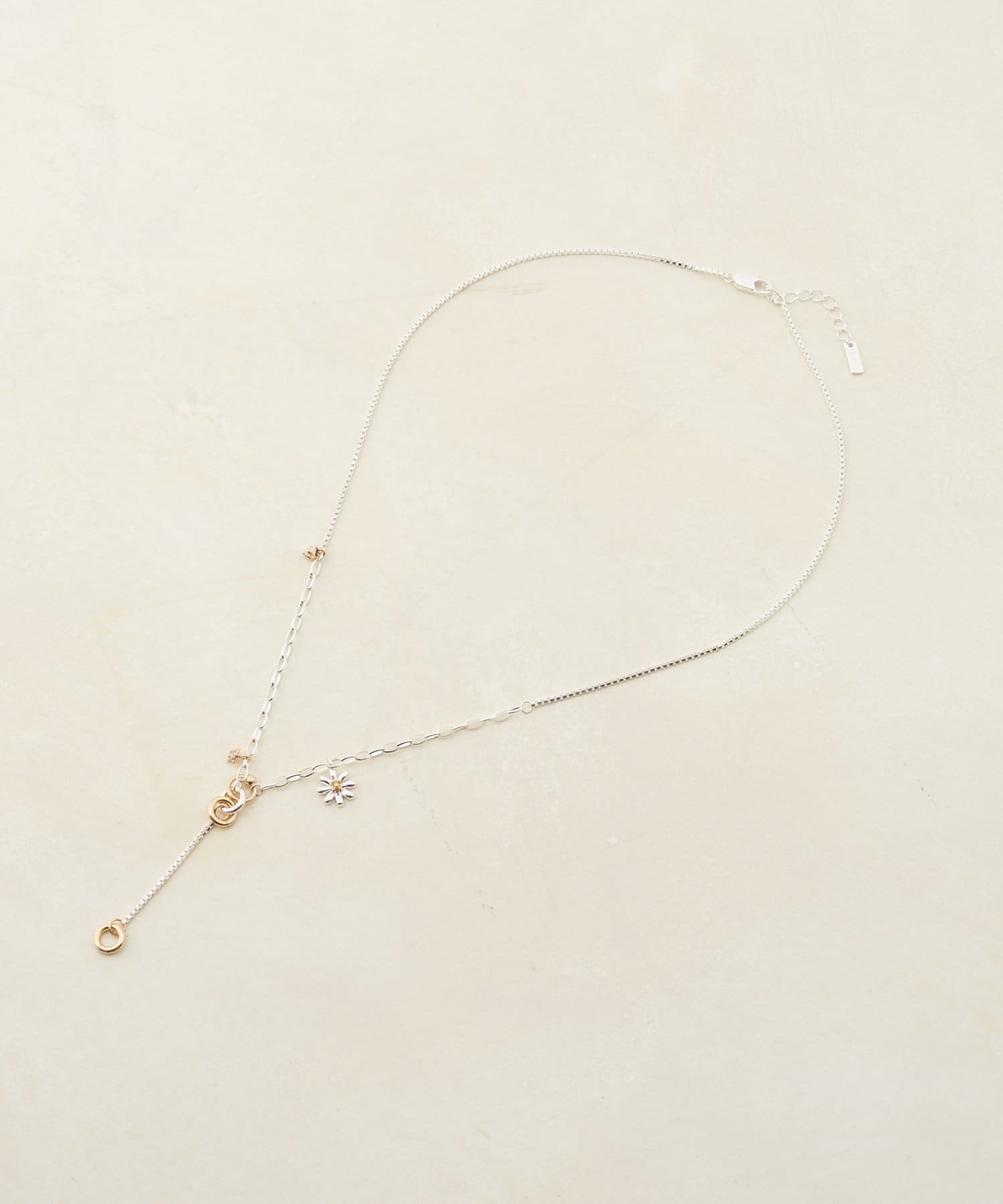 DISCOAT(ディスコート) 【GOLDY】ソリッドフラワーY字ネックレス