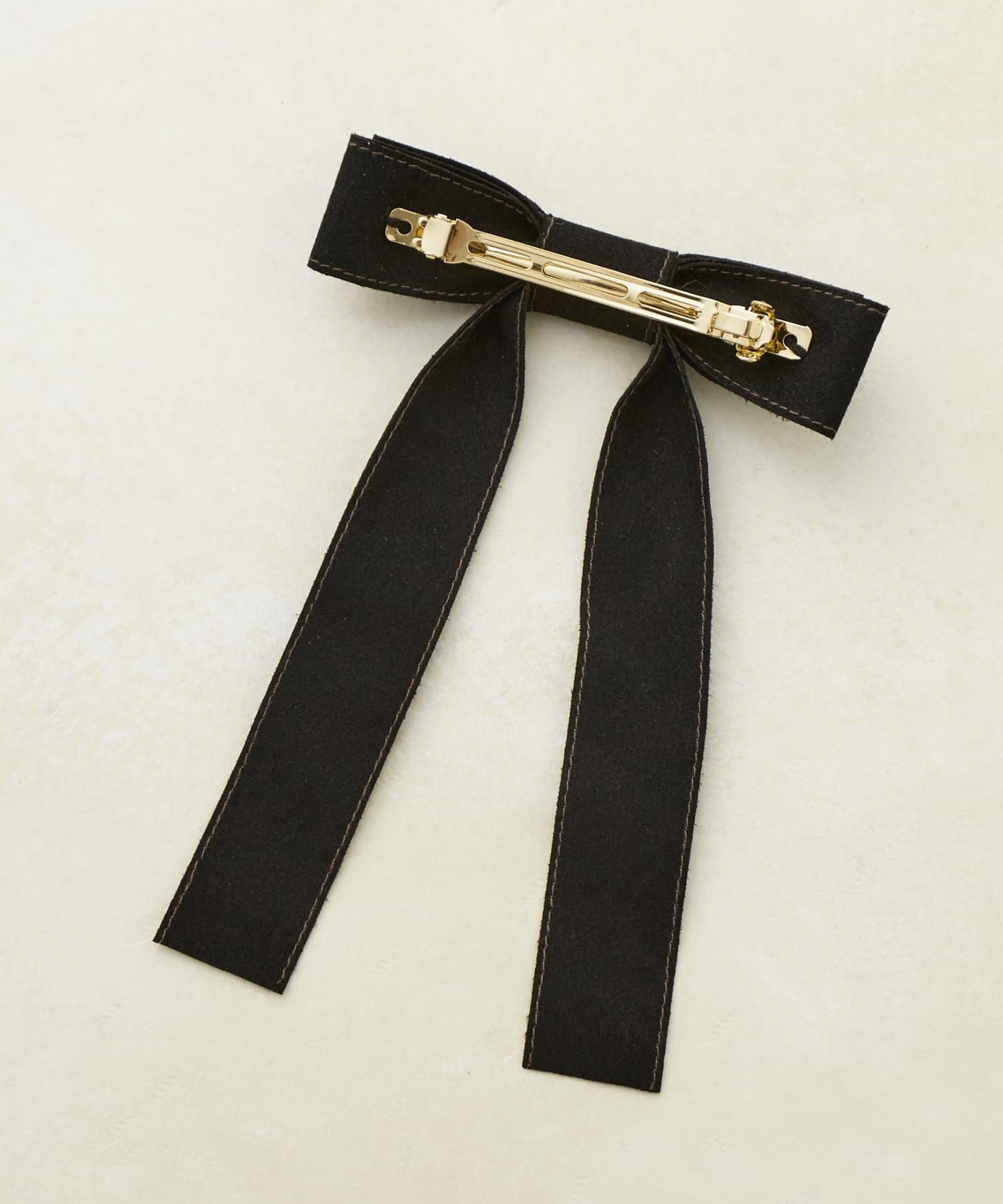 DISCOAT(ディスコート) 【GOLDY】スエード調リボンバレッタ