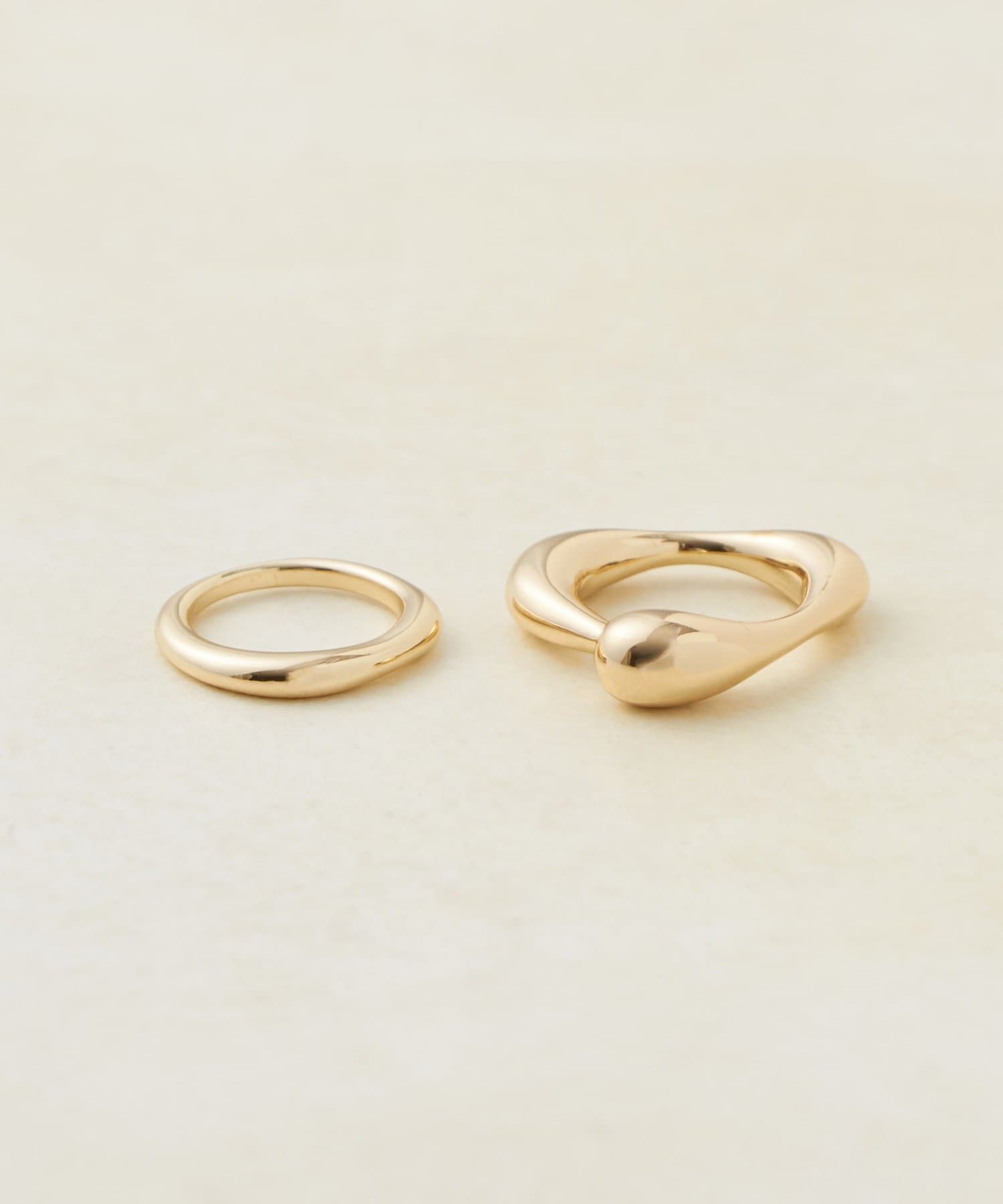 DISCOAT(ディスコート) 【GOLDY】プランプドロップSETリング