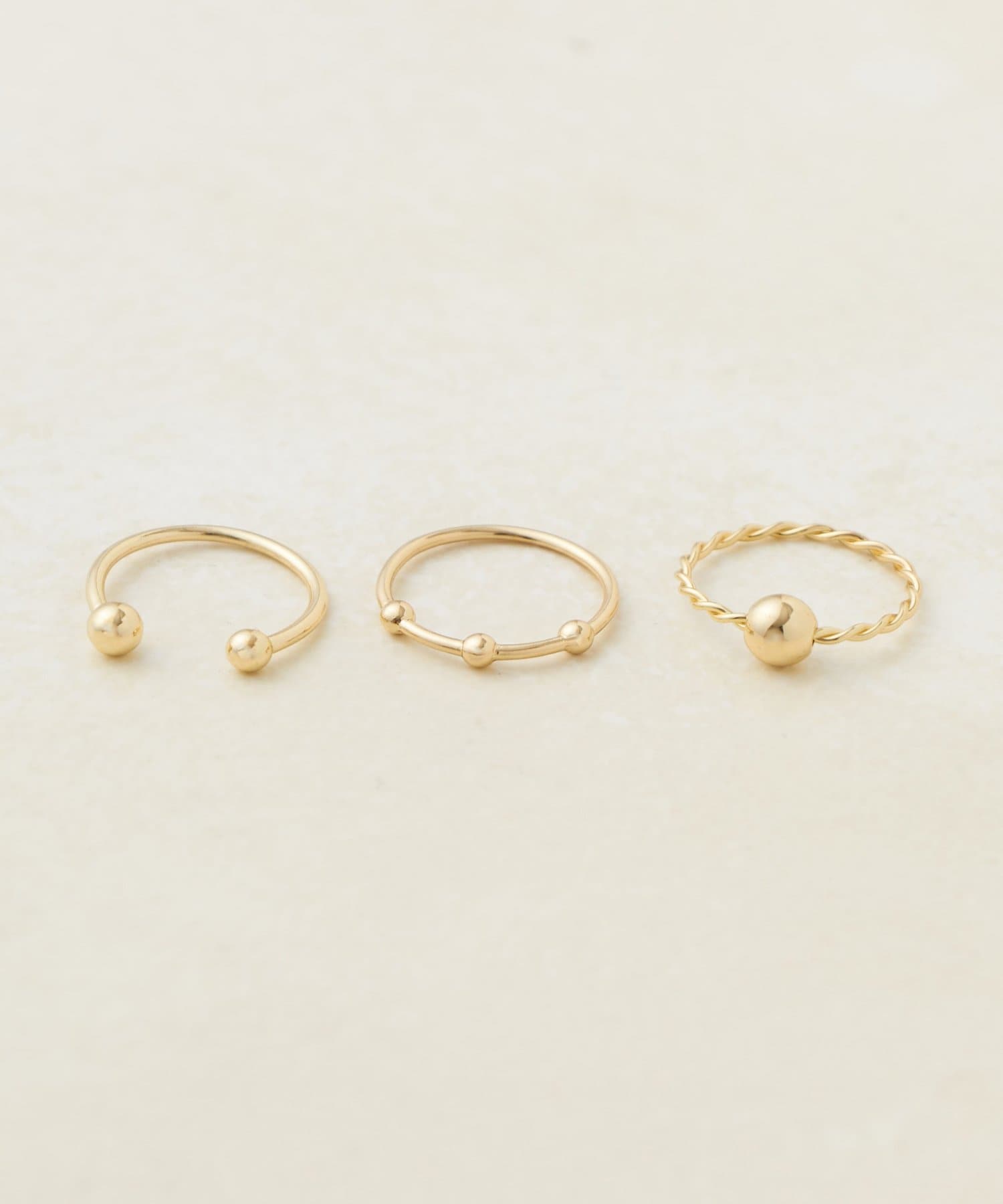 DISCOAT(ディスコート) 【GOLDY/3セット】ボディピアスデザインリング