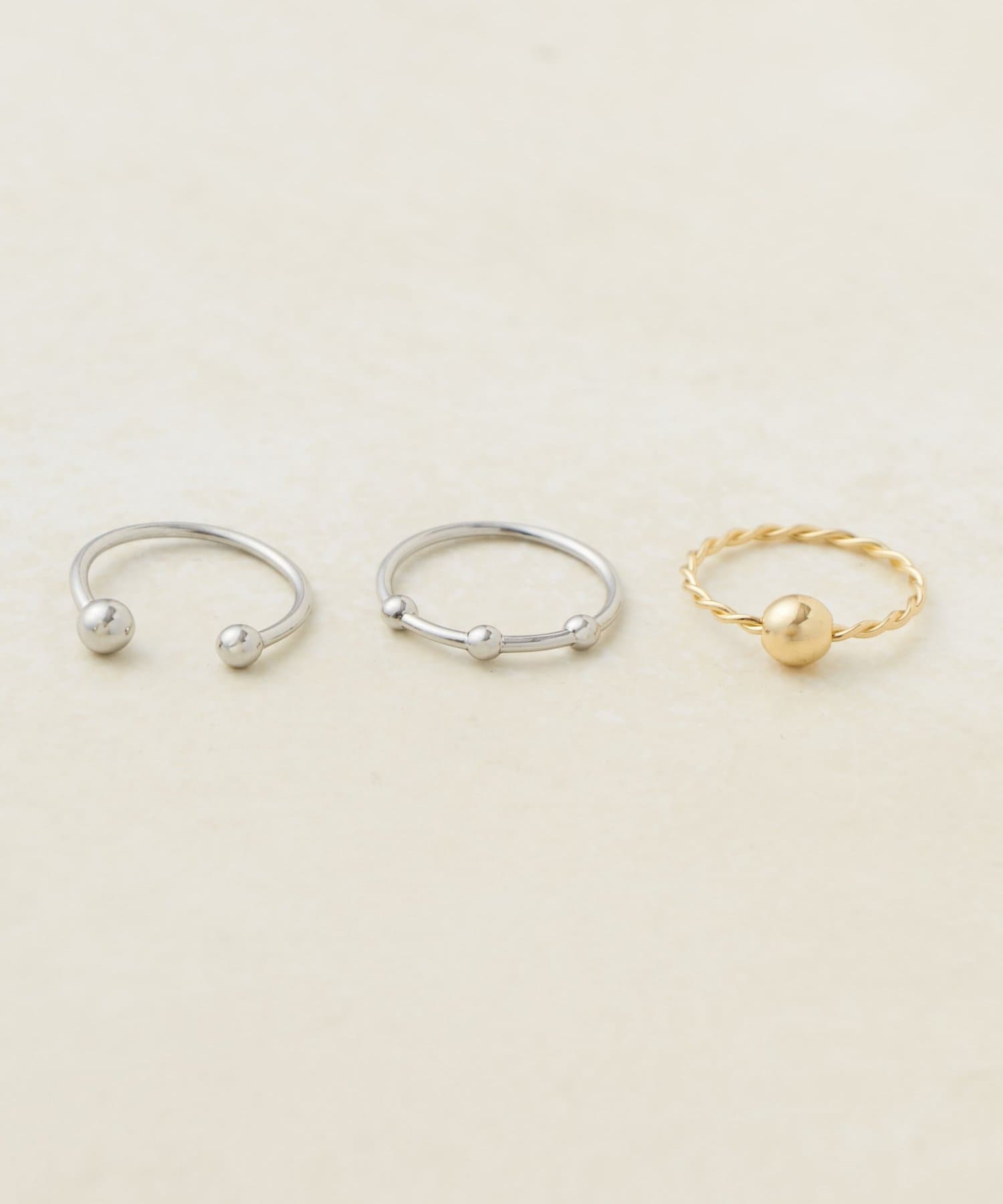 DISCOAT(ディスコート) 【GOLDY/3セット】ボディピアスデザインリング