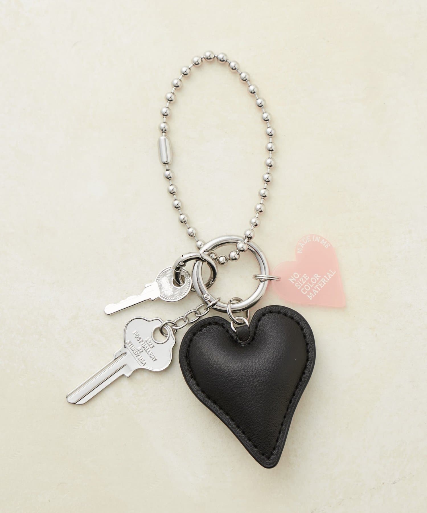 DISCOAT(ディスコート) 【GOLDY】レザー調ハートキーチャーム