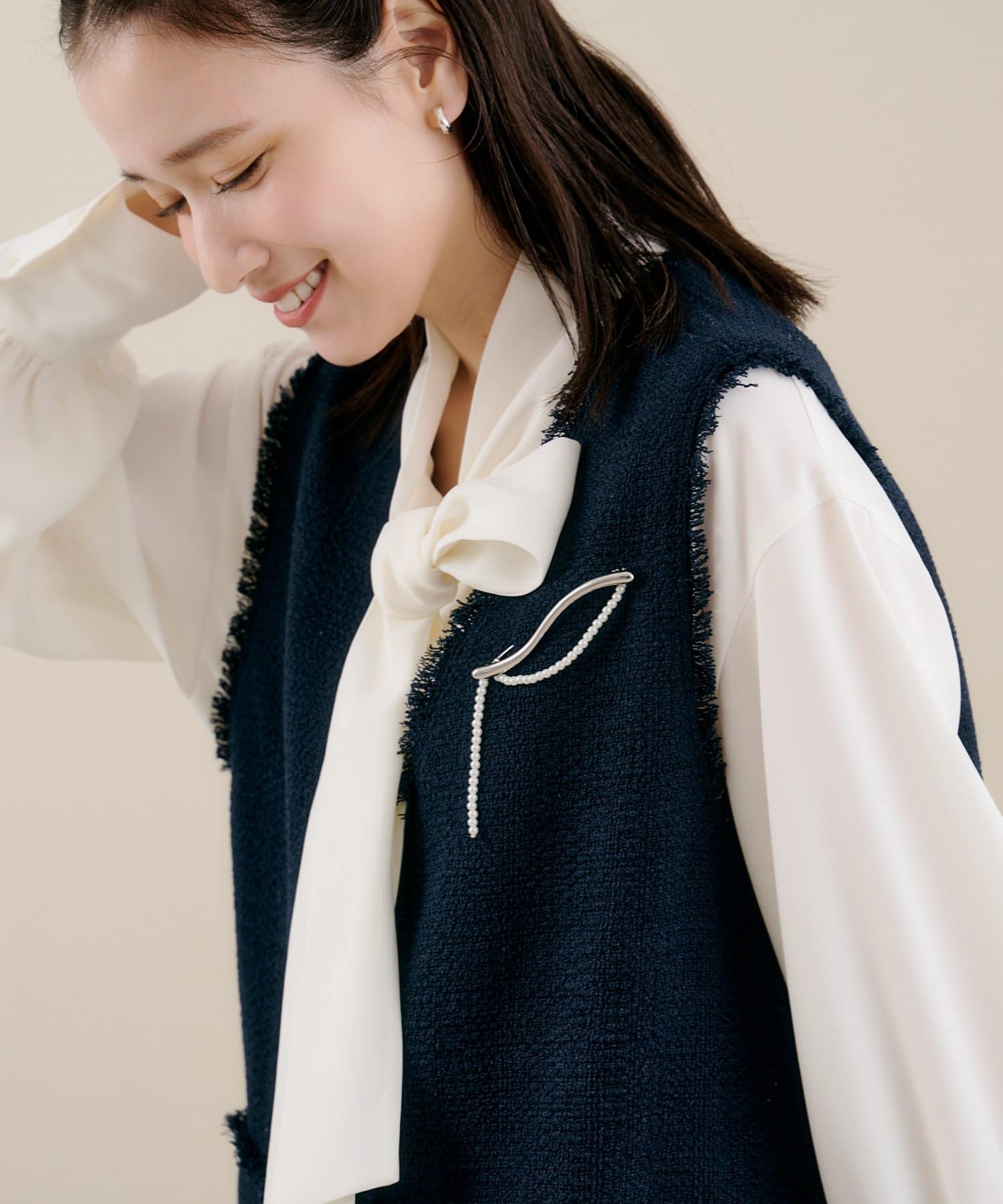 DISCOAT(ディスコート) 1/15(木)12:00~販売スタート【@yuyukekelife監修/セレモニー】パールコンビサーキュラーブローチ