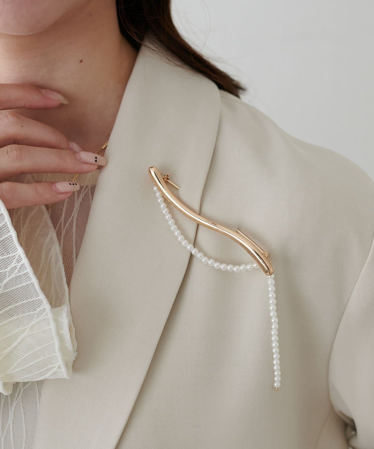 DISCOAT(ディスコート) 1/15(木)12:00~販売スタート【@yuyukekelife監修/セレモニー】パールコンビサーキュラーブローチ