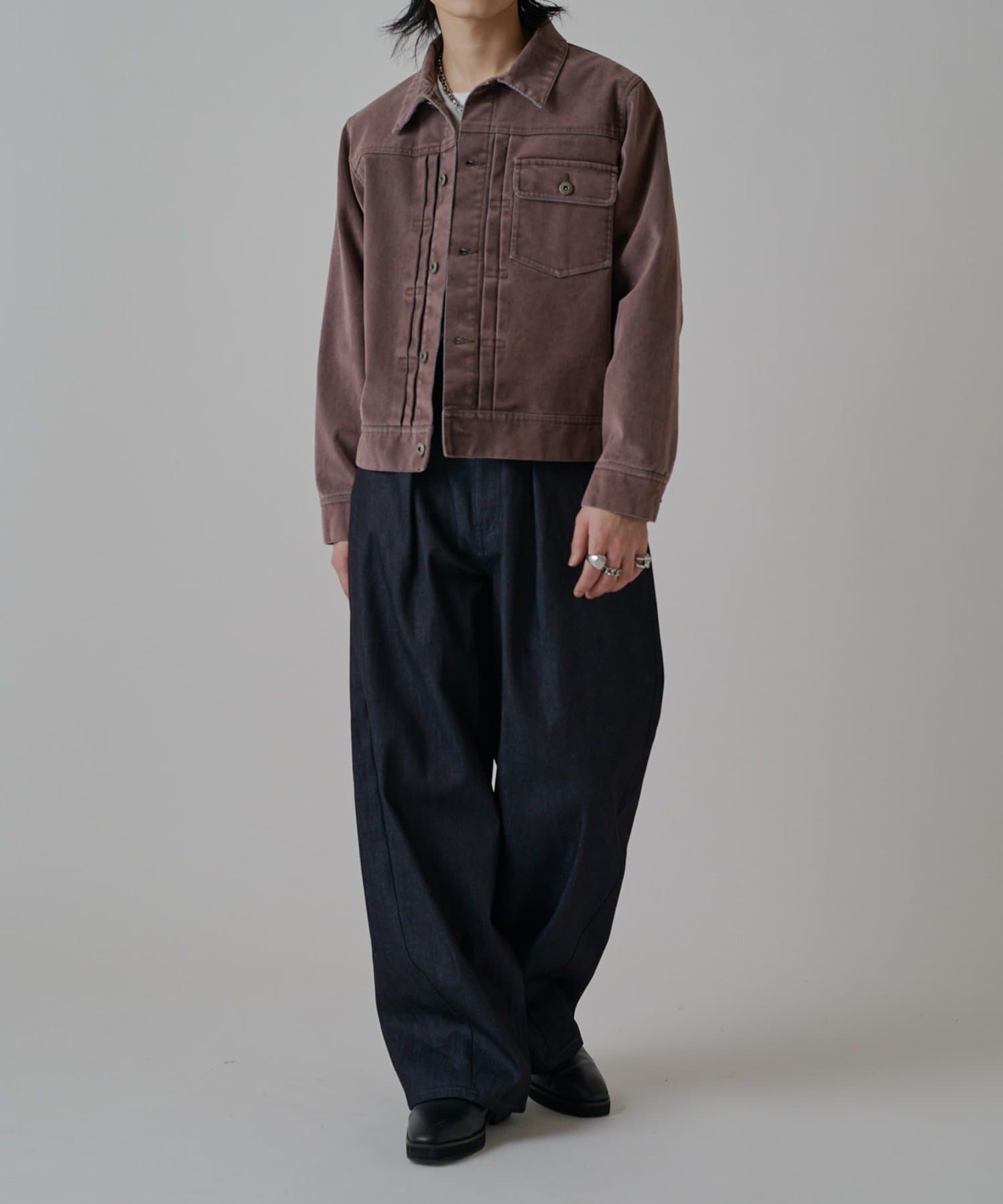 Lui's(ルイス) リジットタックバルーンデニムパンツ