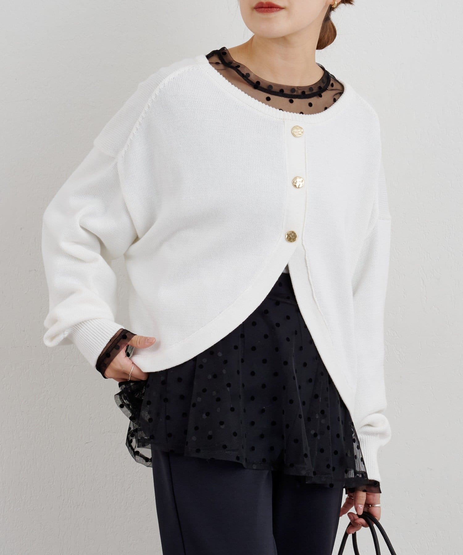 SHENERY(シーナリー) 【26SS予約】ドットチュールブラウス