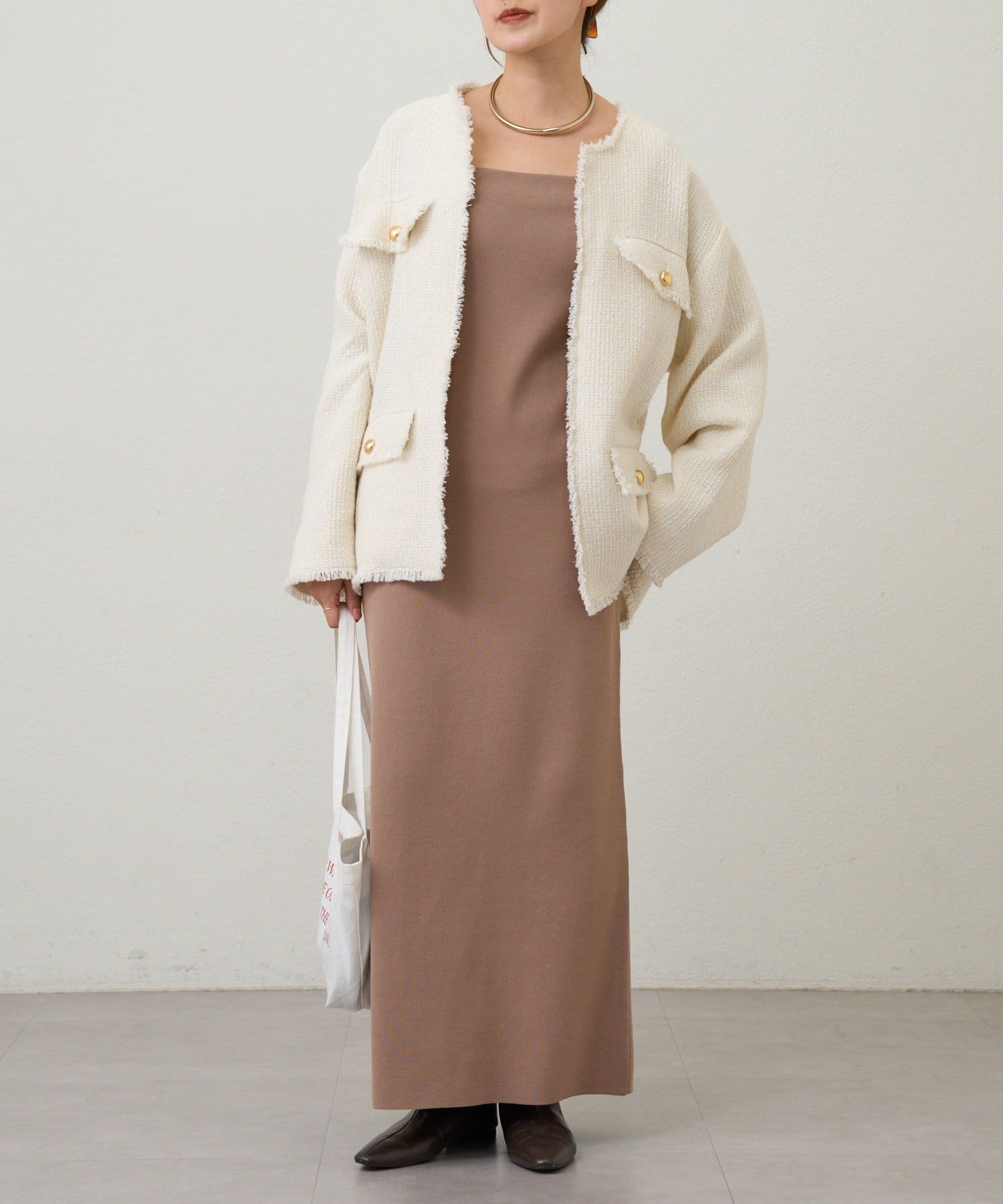 SHENERY(シーナリー) 【26SS予約】総針ニットキャミワンピース