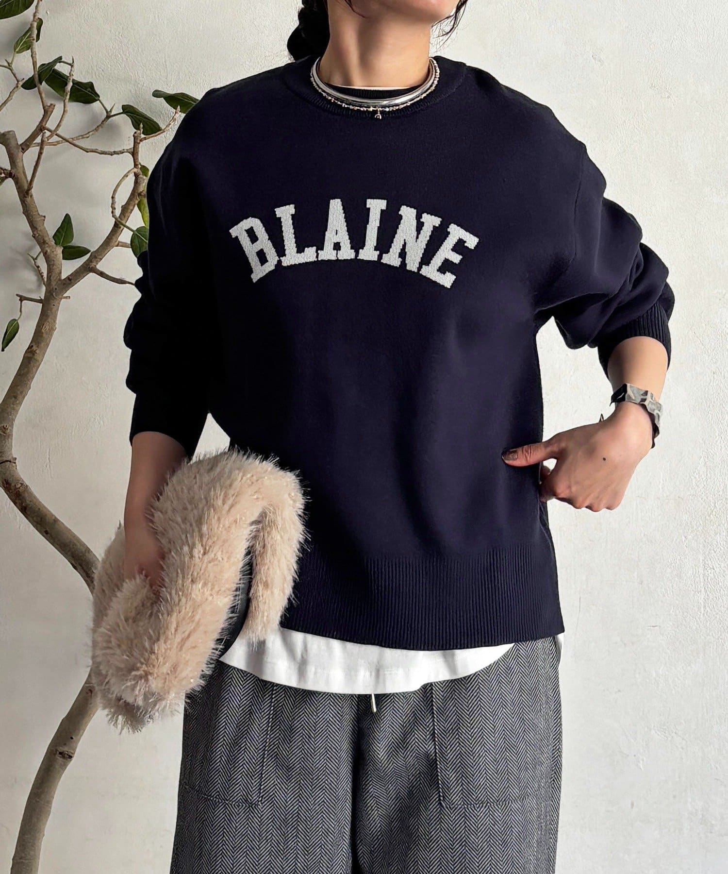 Croisiere(クロジエール) ロゴニットスエットプルオーバー