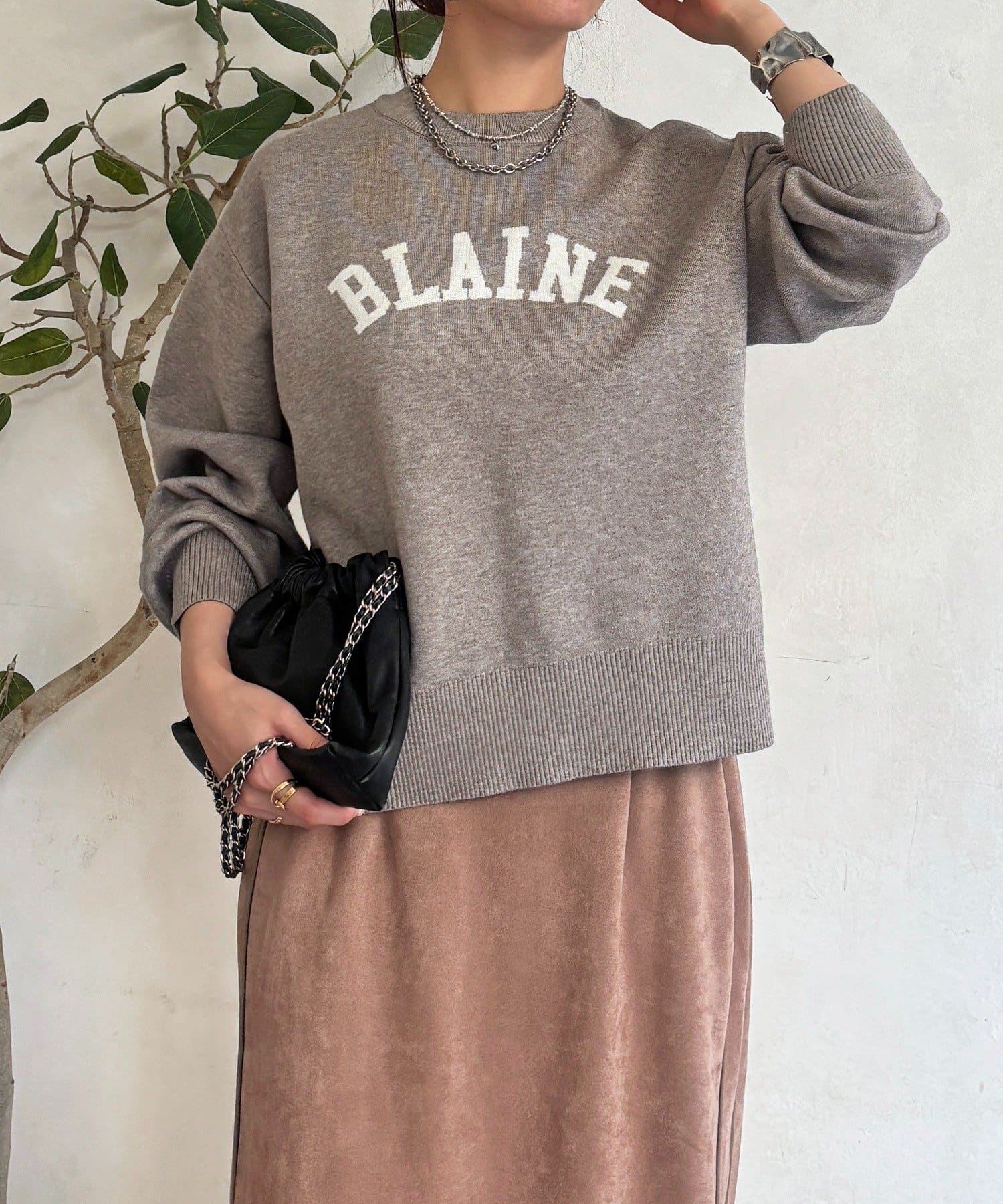 Croisiere(クロジエール) ロゴニットスエットプルオーバー