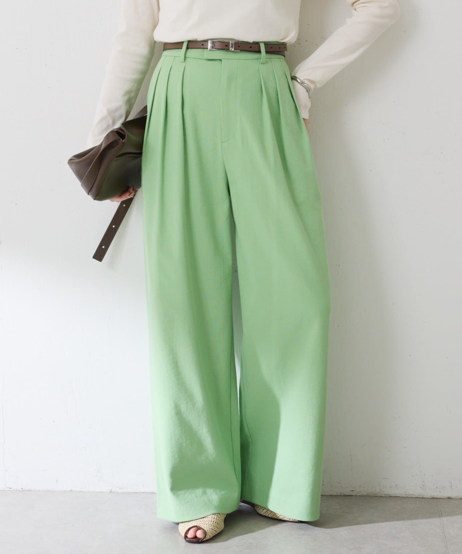 COLLAGE GALLARDAGALANTE(コラージュ ガリャルダガランテ) 【サイズ展開豊富/高機能】シェルタリング3タックパンツ