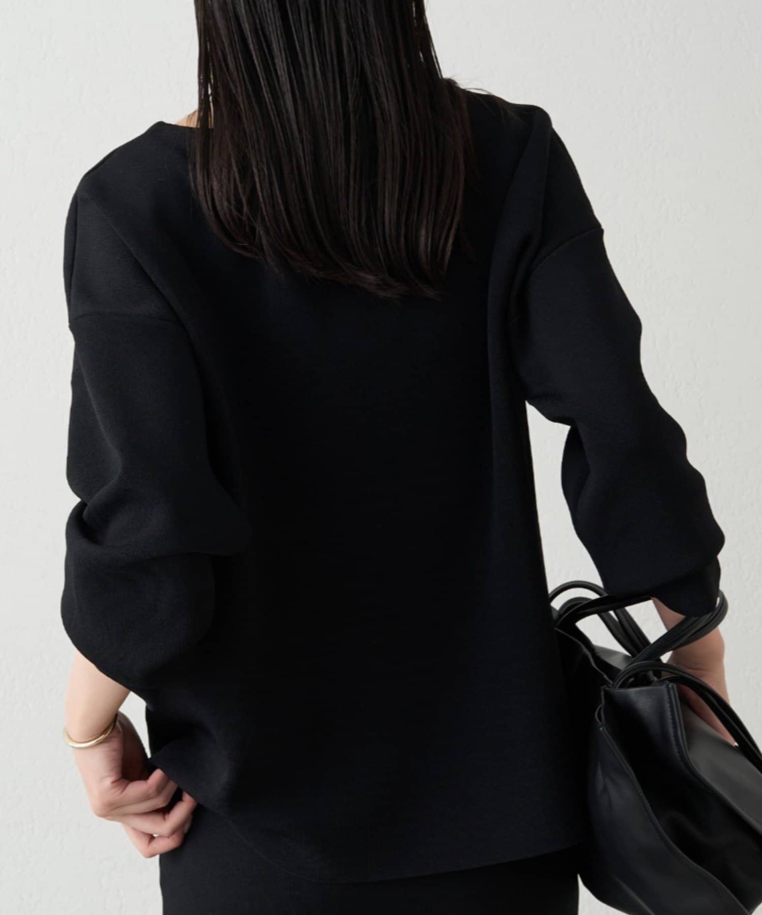 LOUNGEDRESS(ラウンジドレス) スムースボートネックニット