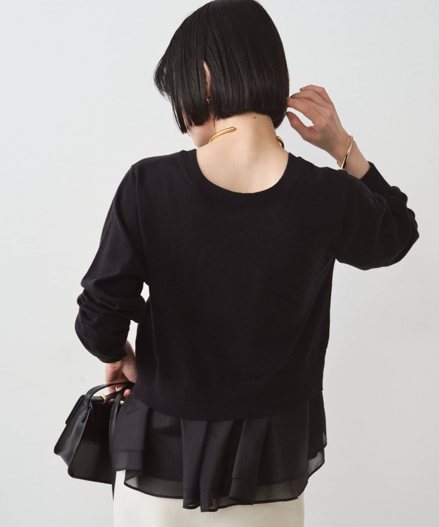 LOUNGEDRESS(ラウンジドレス) ペプラムニットカーデ