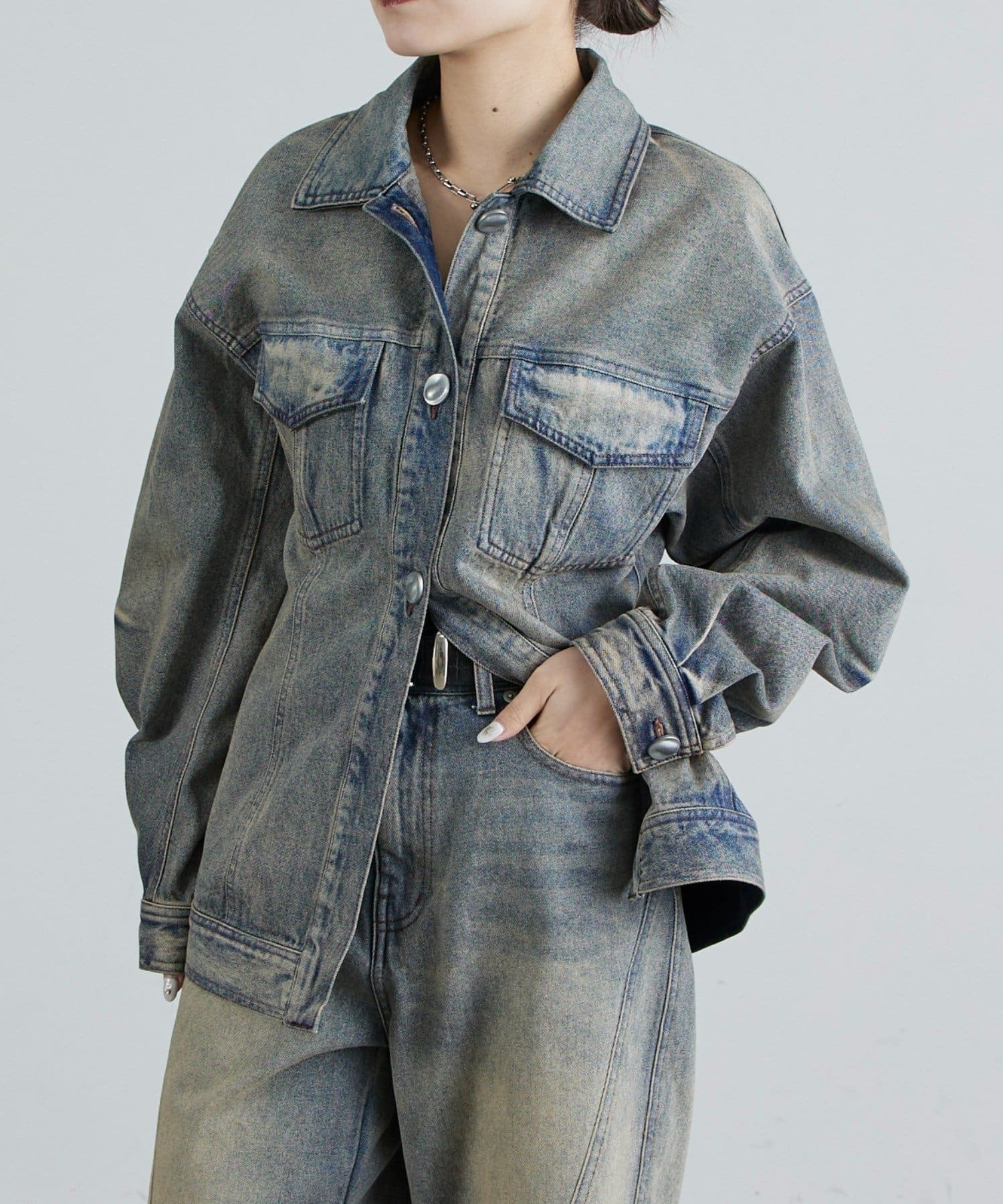 Lui's(ルイス) ウエストシェイプデニムジャケット