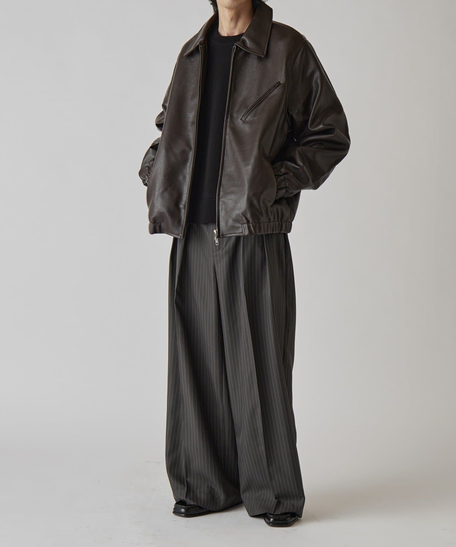 Lui's(ルイス) モダンシンセテックレザーブルゾン