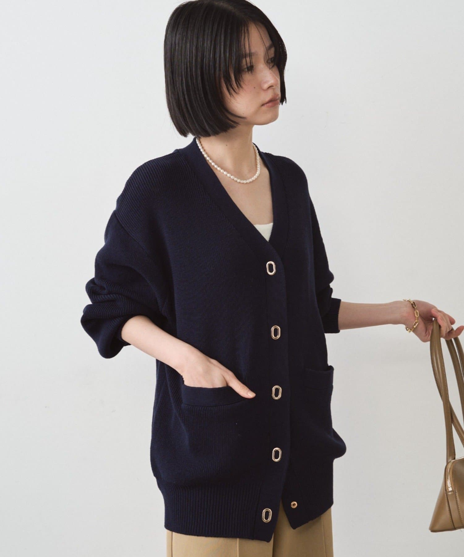 LOUNGEDRESS(ラウンジドレス) ゴールドリングカーデ