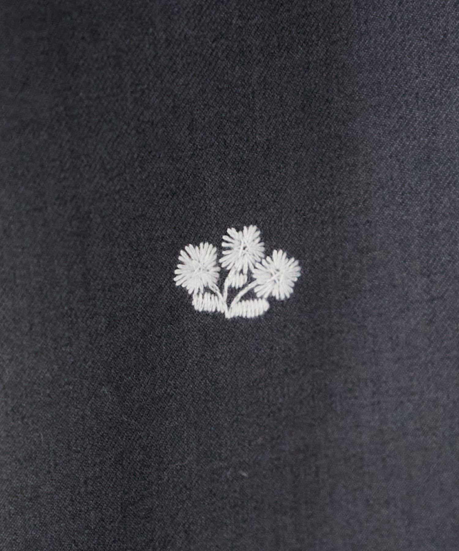 Kastane(カスタネ) 【新色追加/2サイズ展開/低身長サイズ】フラワーステッチワイドパンツ