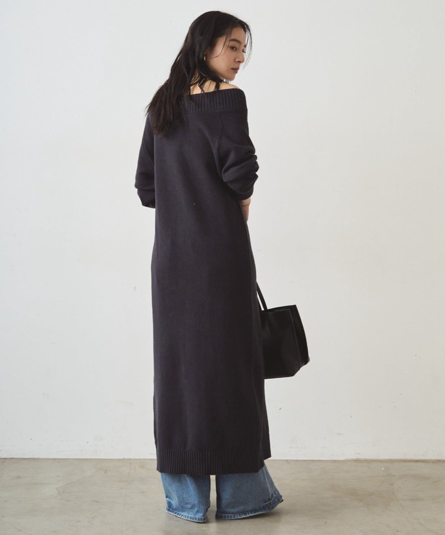 LOUNGEDRESS(ラウンジドレス) ハイスリットニットワンピース