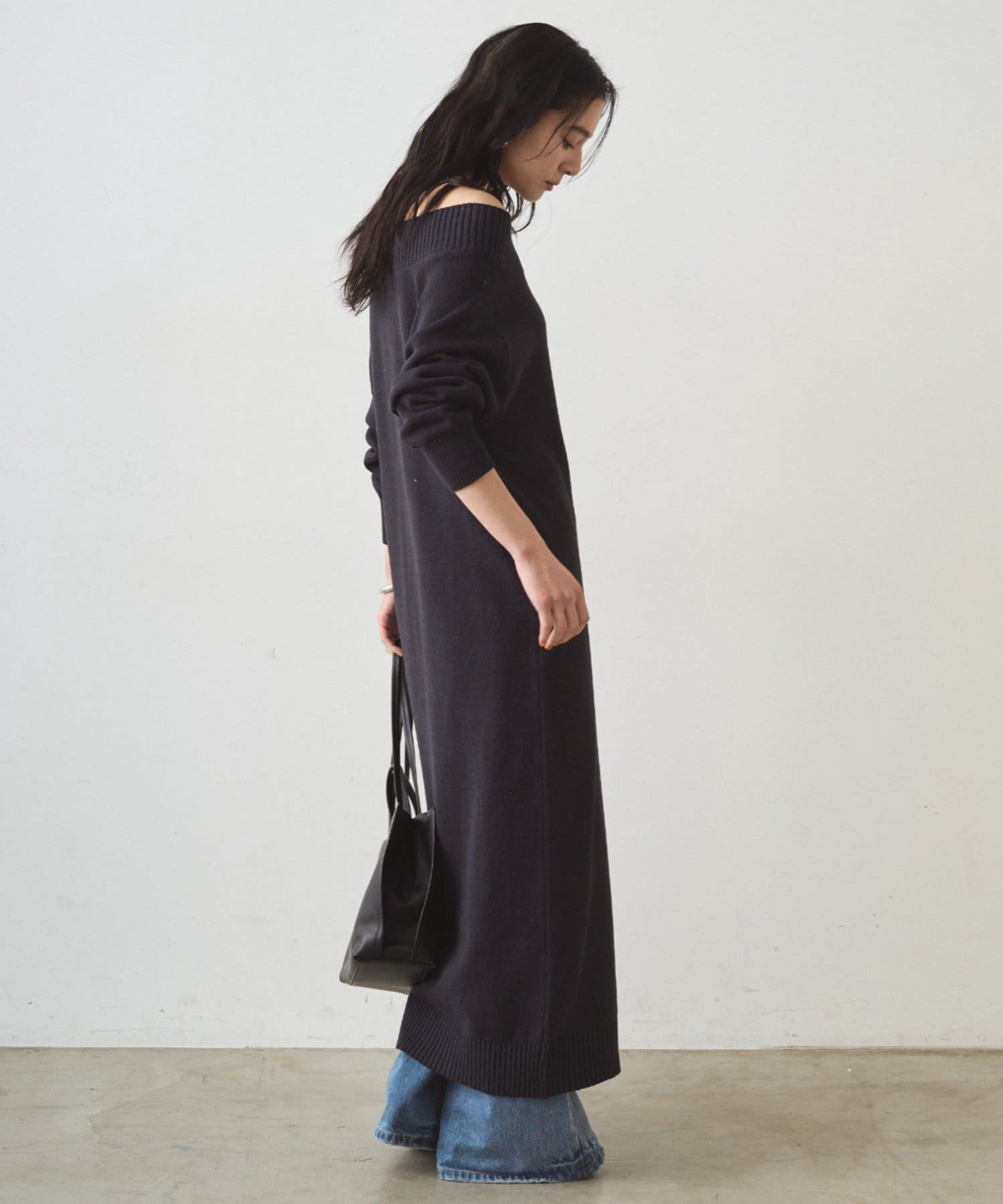 LOUNGEDRESS(ラウンジドレス) ハイスリットニットワンピース