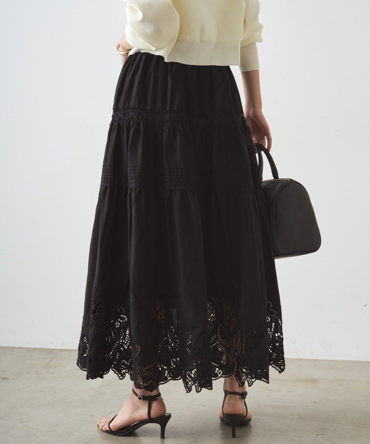 LOUNGEDRESS(ラウンジドレス) レースティアードスカート