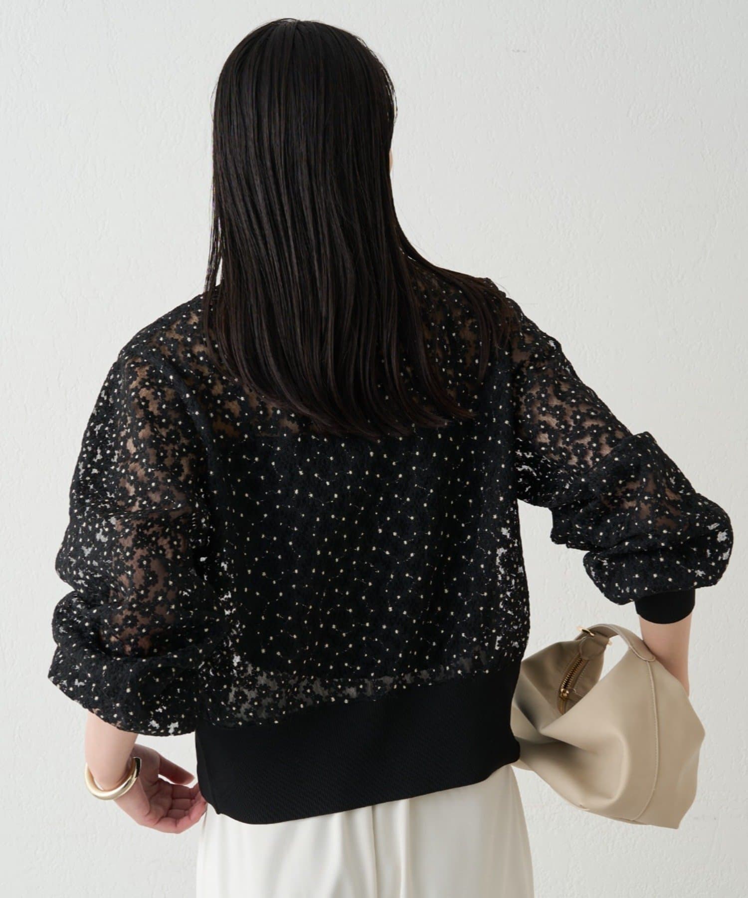 LOUNGEDRESS(ラウンジドレス) コクーンスリーブフラワーカーデ