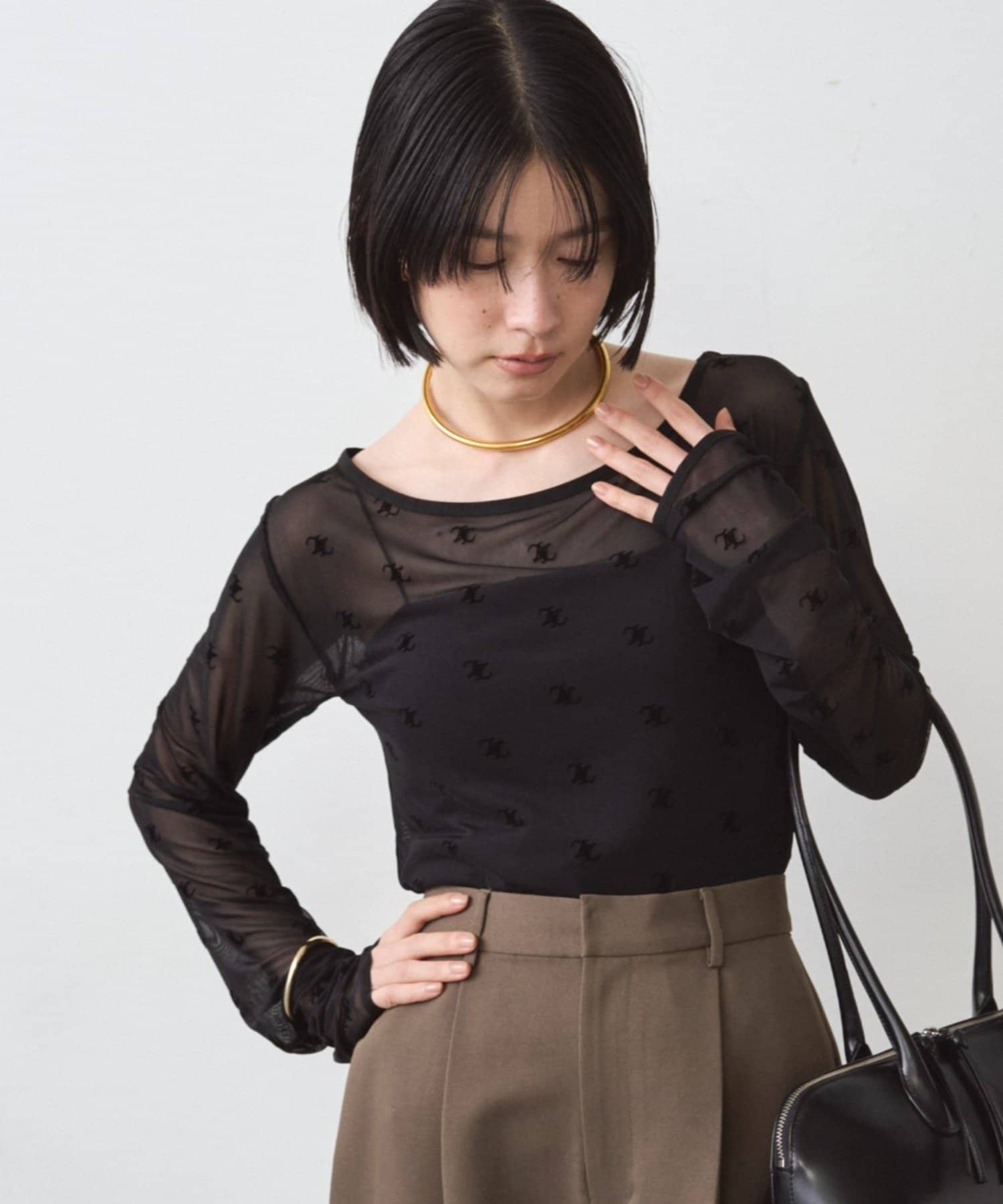 LOUNGEDRESS(ラウンジドレス) モノグラムシアープルオーバー