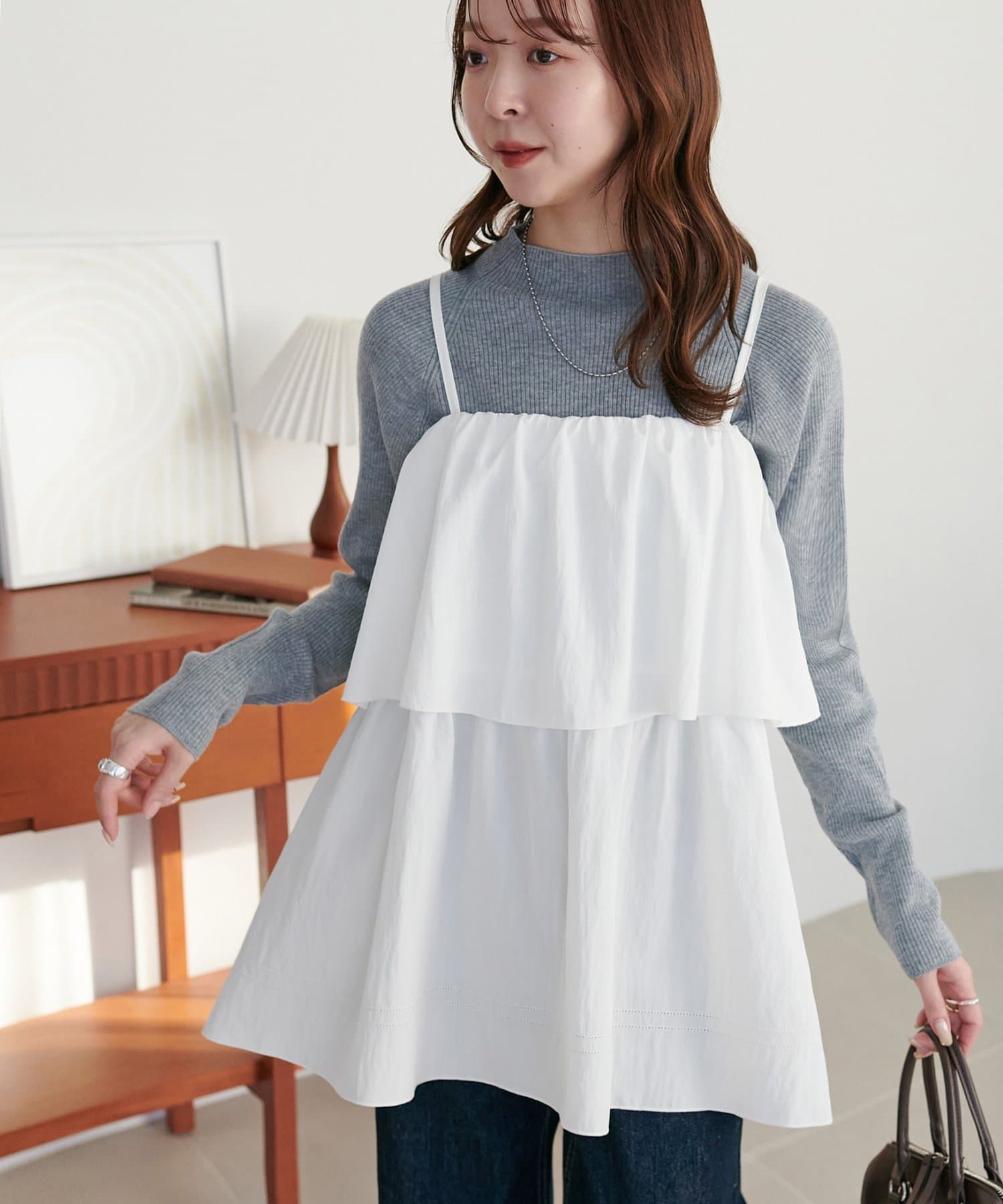 DISCOAT(ディスコート) 【SS先行予約】ハシゴレースティアードキャミ