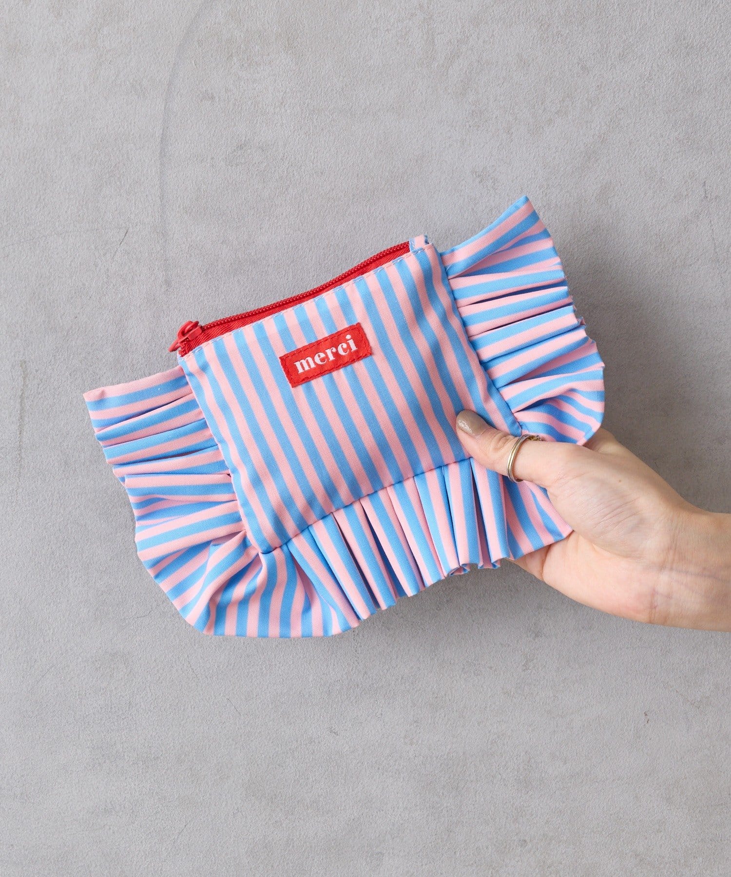 BIRTHDAY BAR(バースデイバー) ストライプコットンポーチS