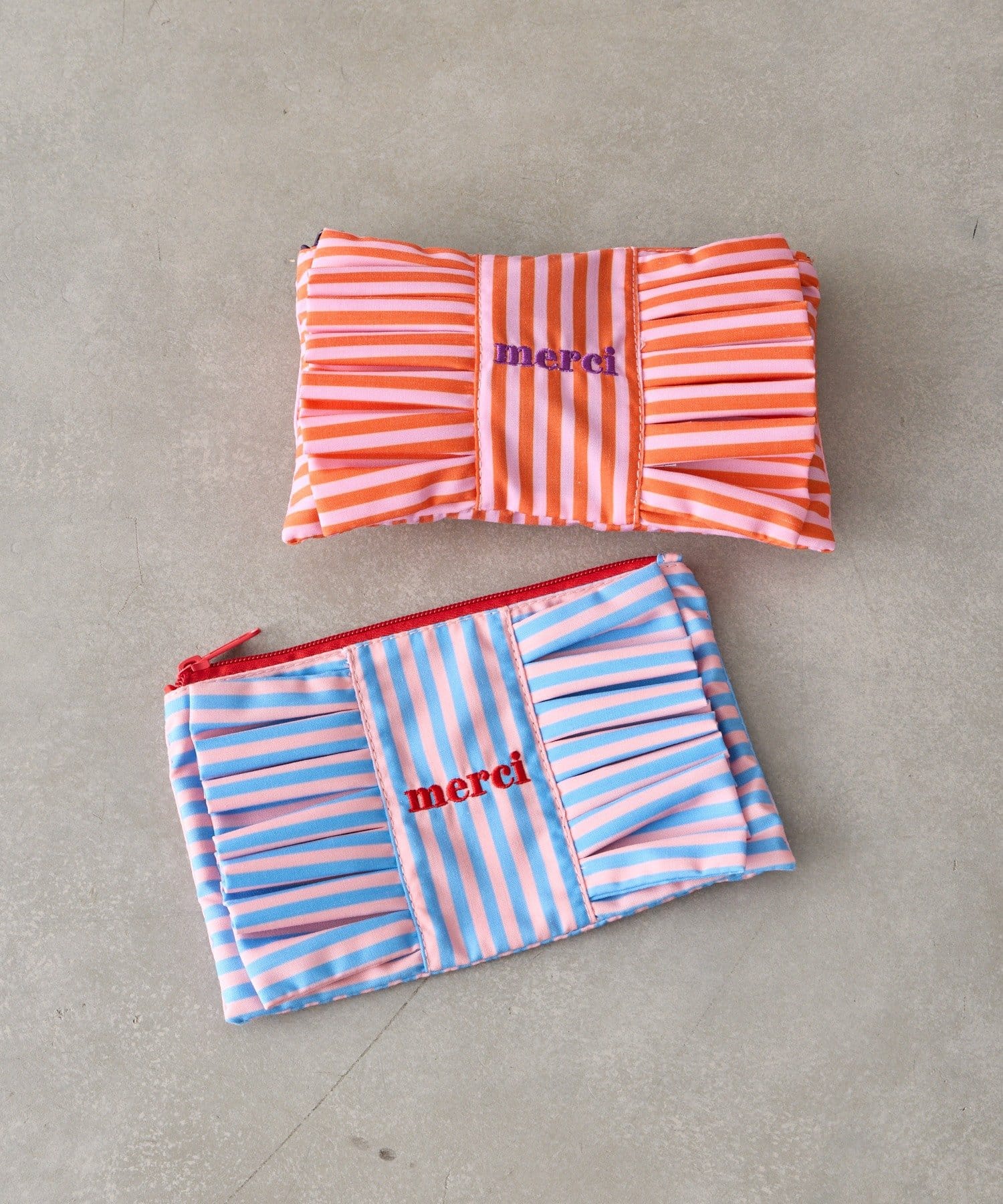 BIRTHDAY BAR(バースデイバー) ストライプコットンポーチM