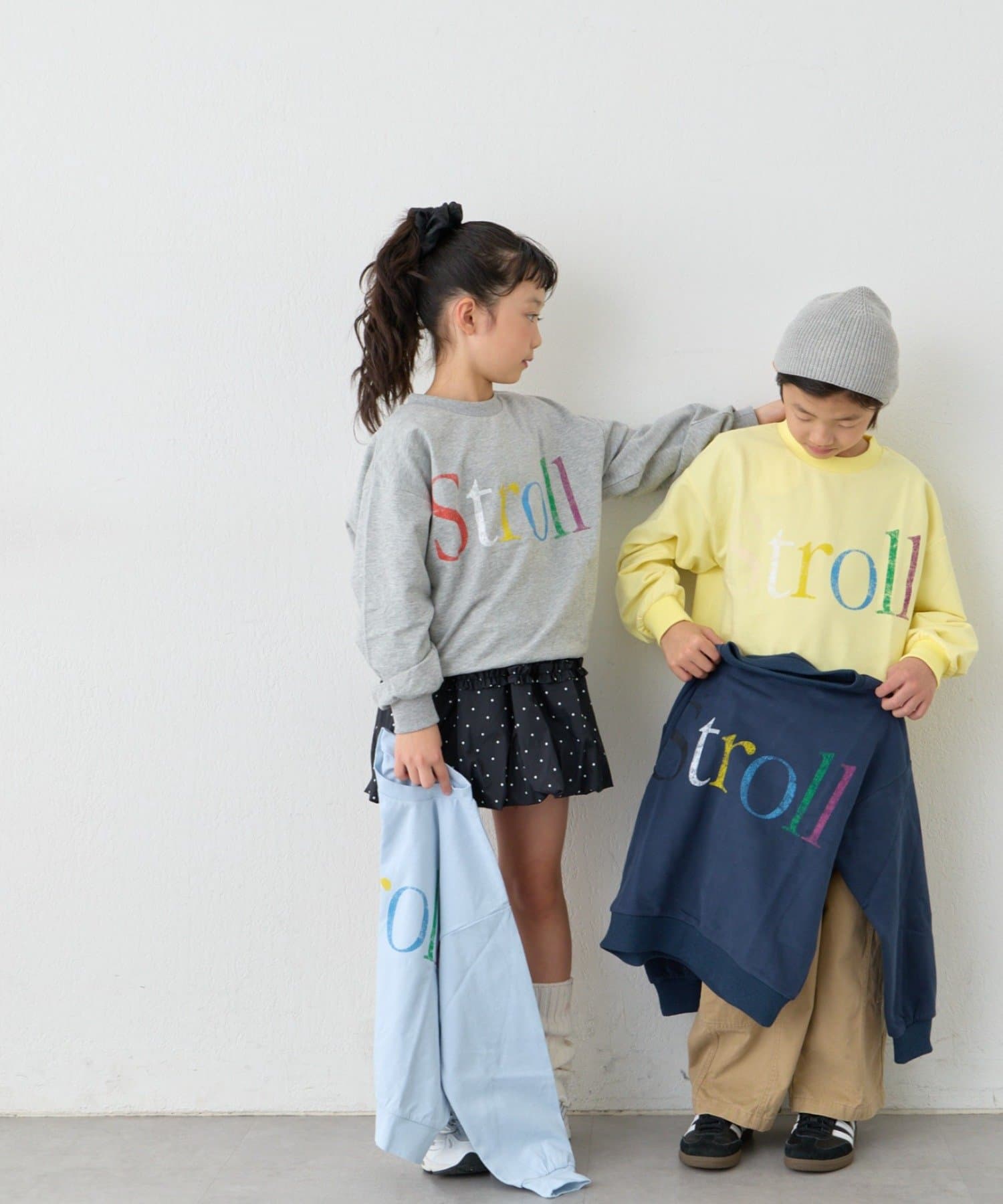 CIAOPANIC TYPY(チャオパニックティピー) 【KIDS】《ユニセックス》ミニ裏毛かすれカラーロゴオーバースウェット(ジュニアサイズあり)