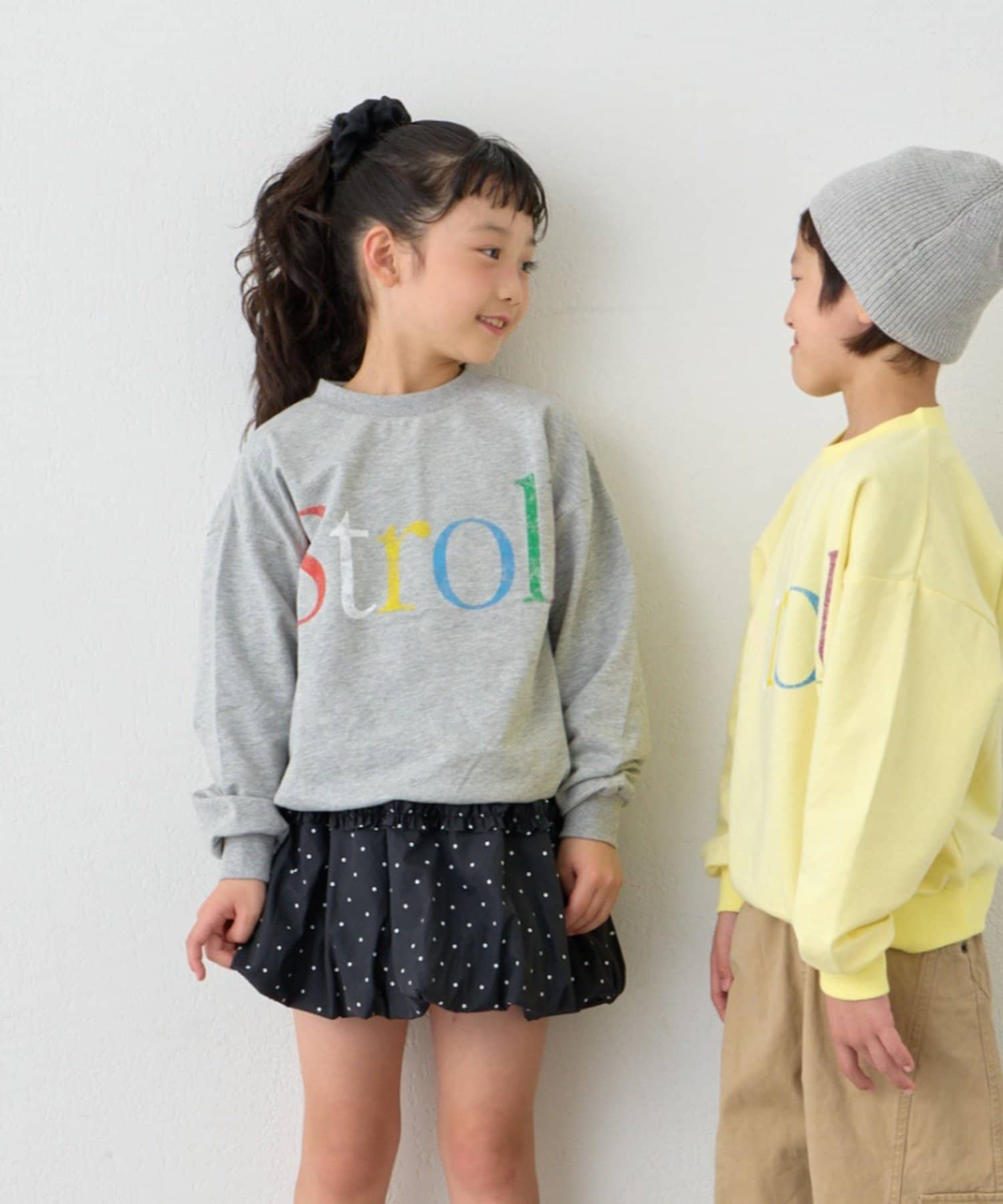 CIAOPANIC TYPY(チャオパニックティピー) 【KIDS】《ユニセックス》ミニ裏毛かすれカラーロゴオーバースウェット(ジュニアサイズあり)