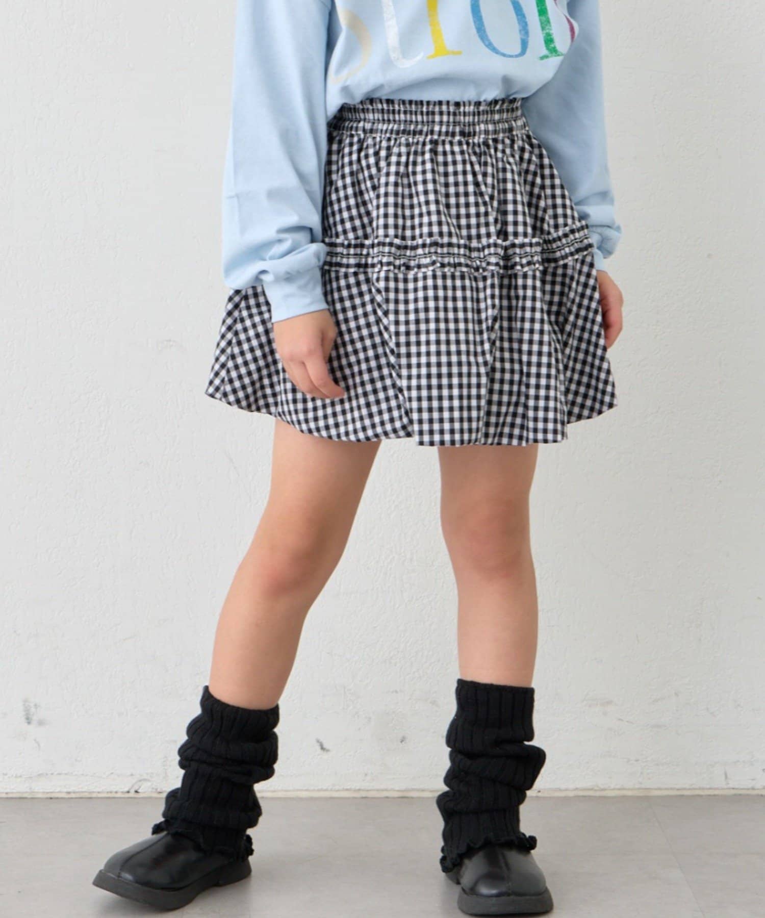 CIAOPANIC TYPY(チャオパニックティピー) 【KIDS】《ジュニアサイズあり》ドット/ギンガムティアードバルーンミニスカート