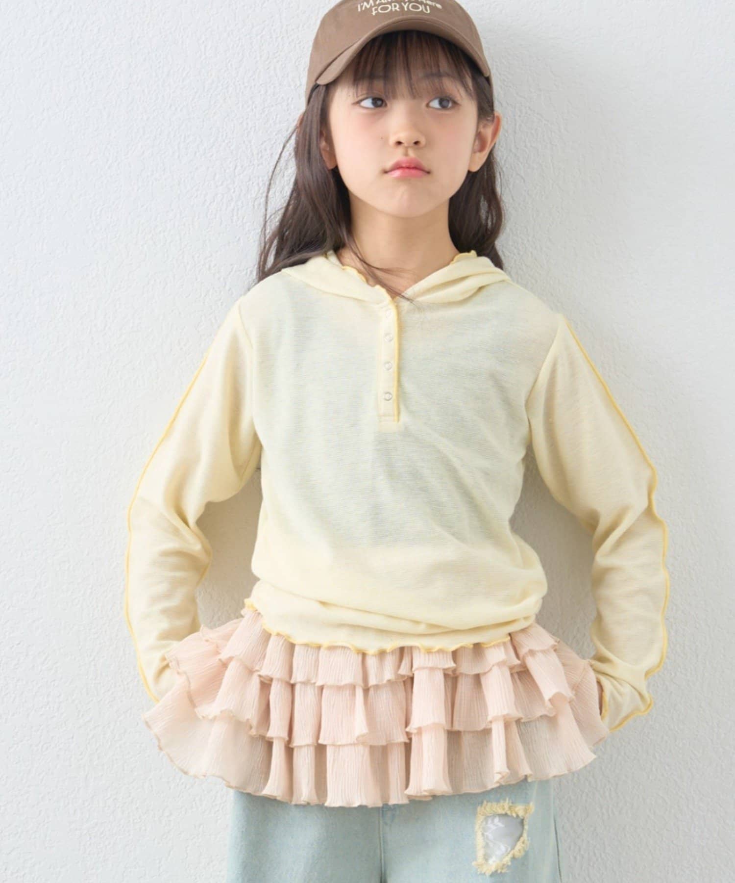 CIAOPANIC TYPY(チャオパニックティピー) ≪26SS展示会アイテム≫【KIDS】シアーワッフルスナップ釦メロウフーディー