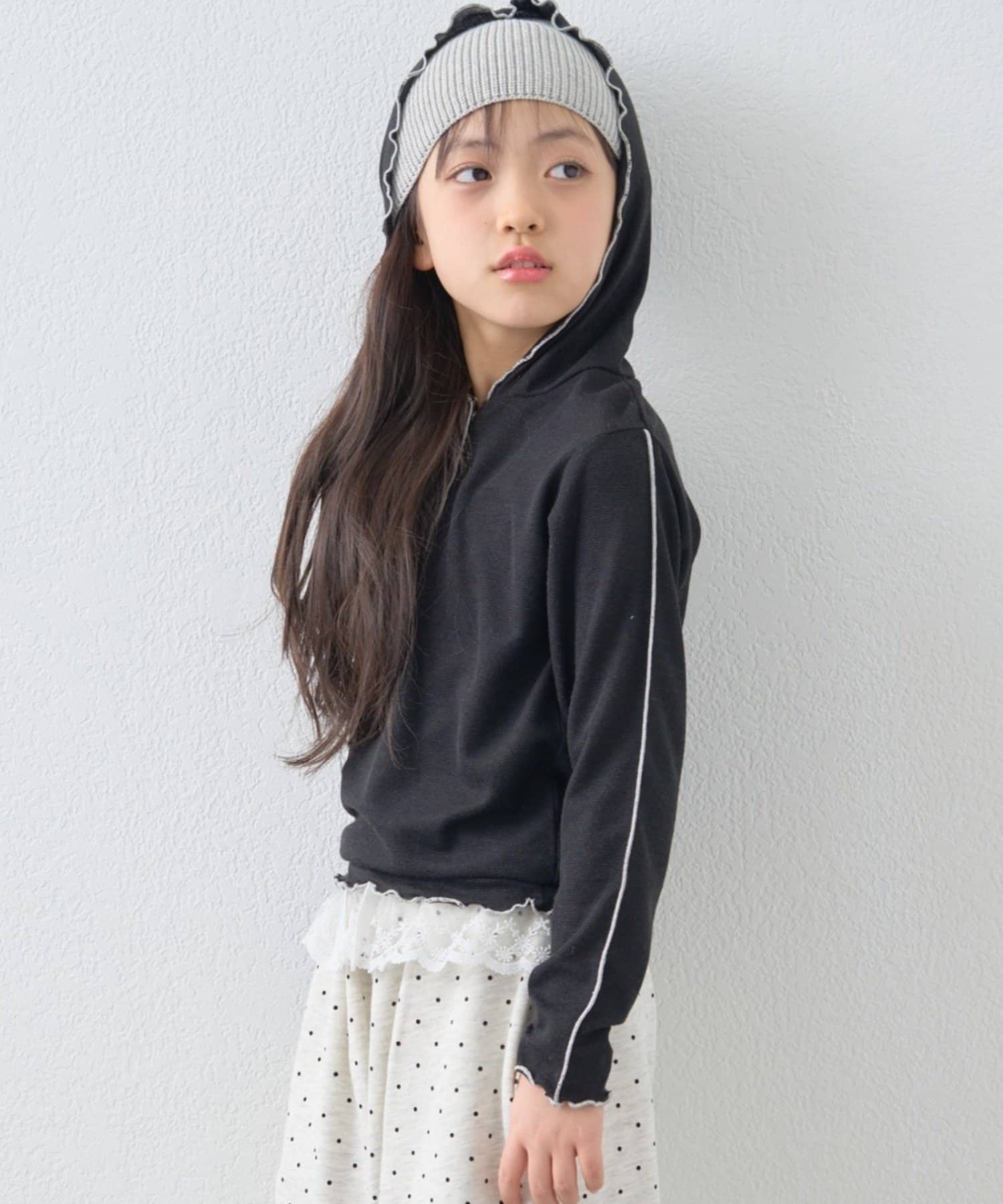 CIAOPANIC TYPY(チャオパニックティピー) ≪26SS展示会アイテム≫【KIDS】シアーワッフルスナップ釦メロウフーディー