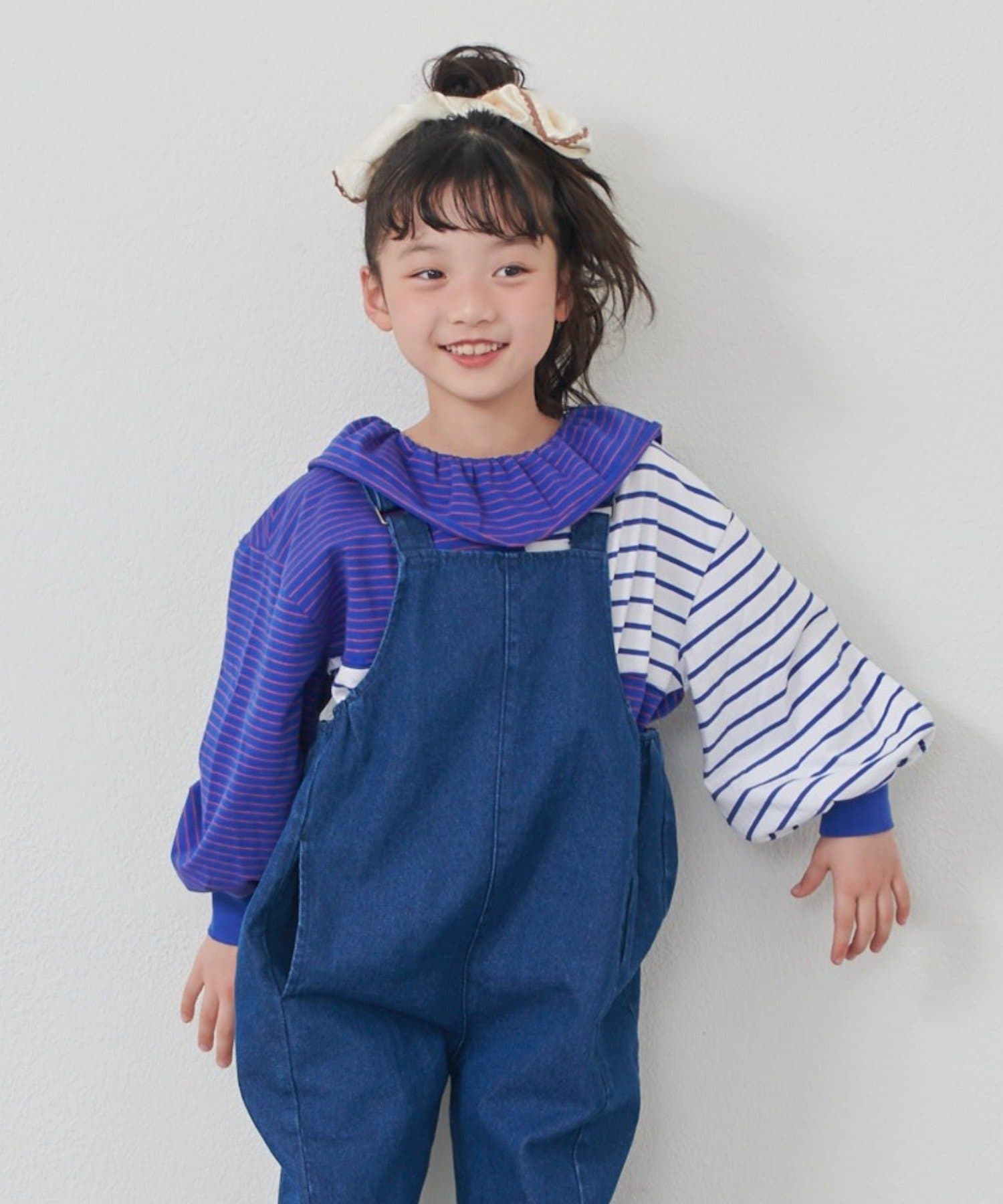 CIAOPANIC TYPY(チャオパニックティピー) 【KIDS】《ジュニアサイズあり》リメイク風フリルボーダートップス