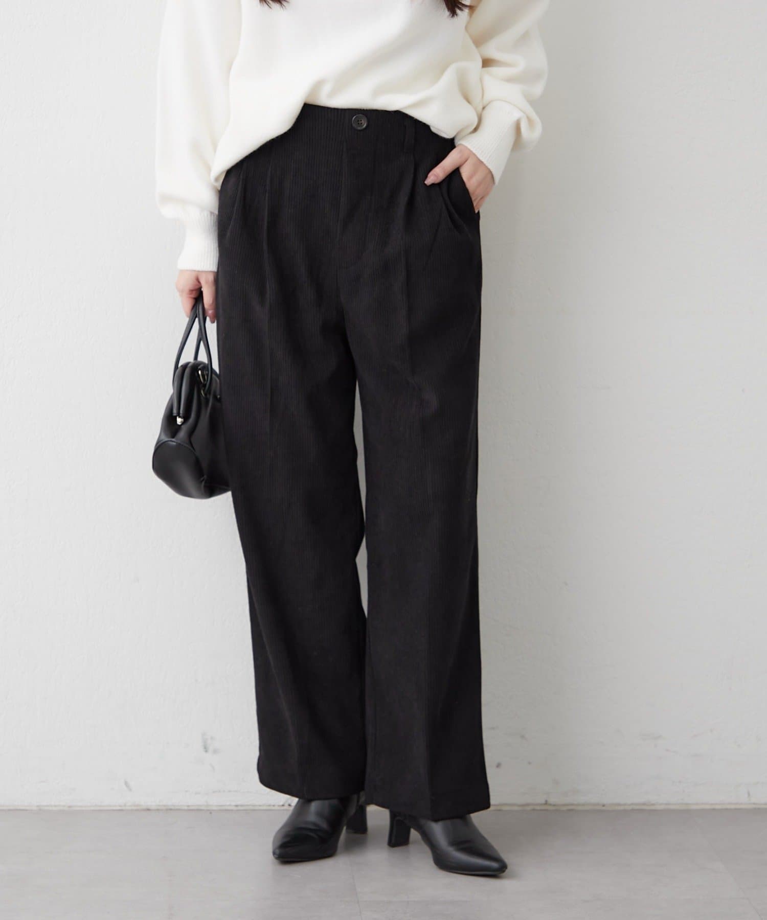 Remind me and forever(リマインドミーアンドフォーエバー) 裏起毛コール天タックパンツ