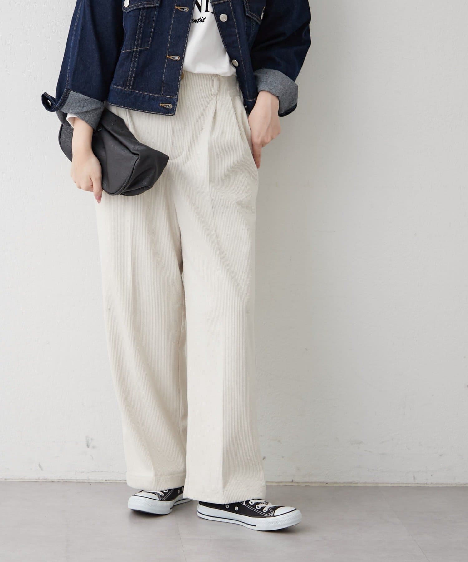 Remind me and forever(リマインドミーアンドフォーエバー) 裏起毛コール天タックパンツ