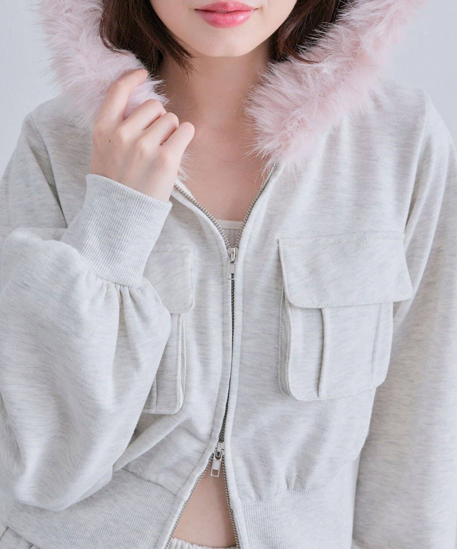 NICE CLAUP / OLIVE des OLIVE OUTLET(ナイスクラップ  / オリーブ デ オリーブ アウトレット) 【OLIVE des OLIVE】ZIPパーカー