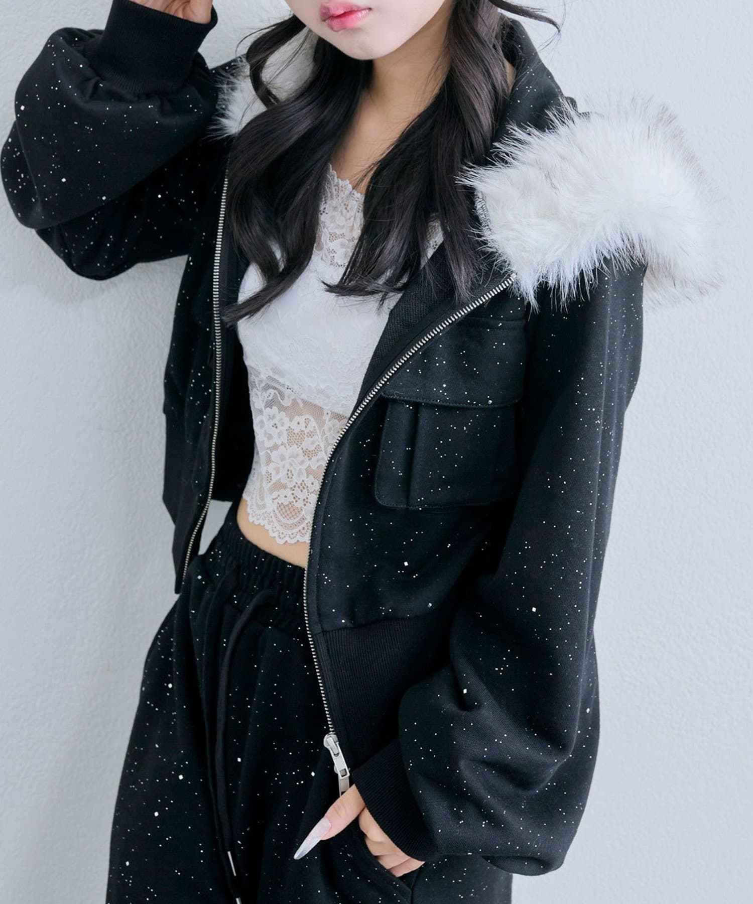 NICE CLAUP / OLIVE des OLIVE OUTLET(ナイスクラップ  / オリーブ デ オリーブ アウトレット) 【OLIVE des OLIVE】ZIPパーカー