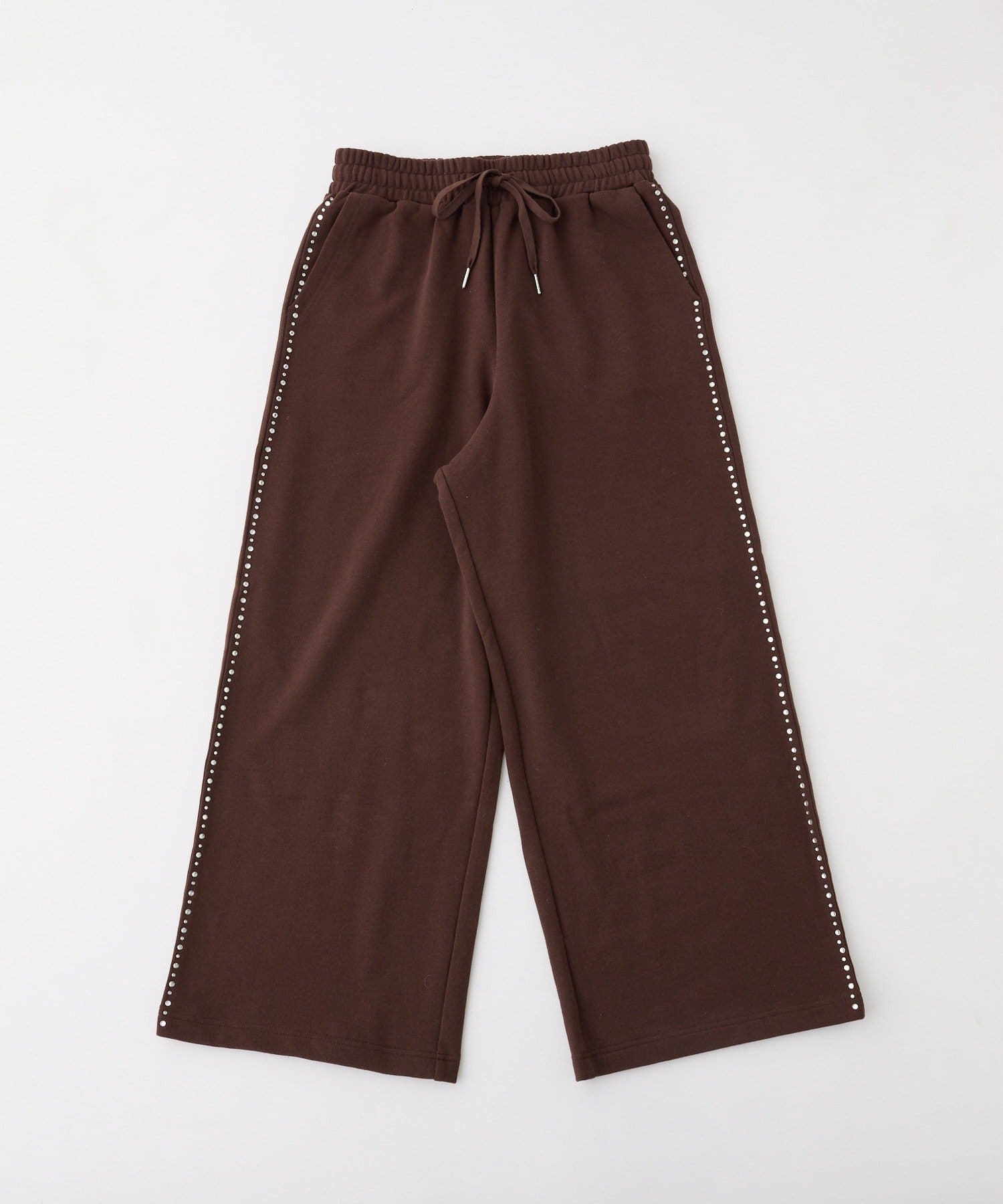 one after another NICE CLAUP(ワンアフターアナザー ナイスクラップ) サイドビジューカットパンツ