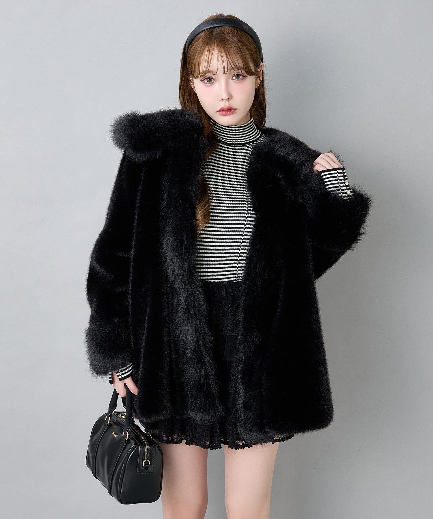 one after another NICE CLAUP(ワンアフターアナザー ナイスクラップ) アイレットプチハイネックニット