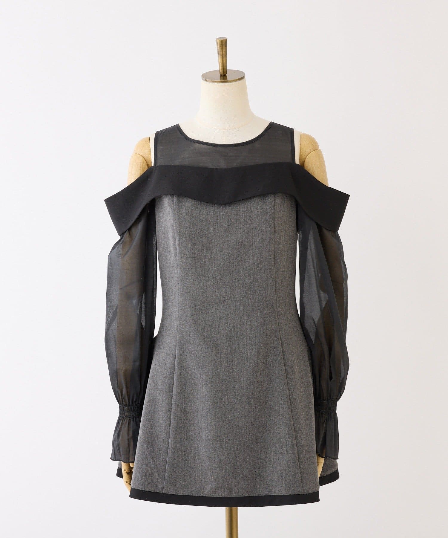 one after another NICE CLAUP(ワンアフターアナザー ナイスクラップ) 【Occasion Collection】袖取り外し可能ミニワンピース