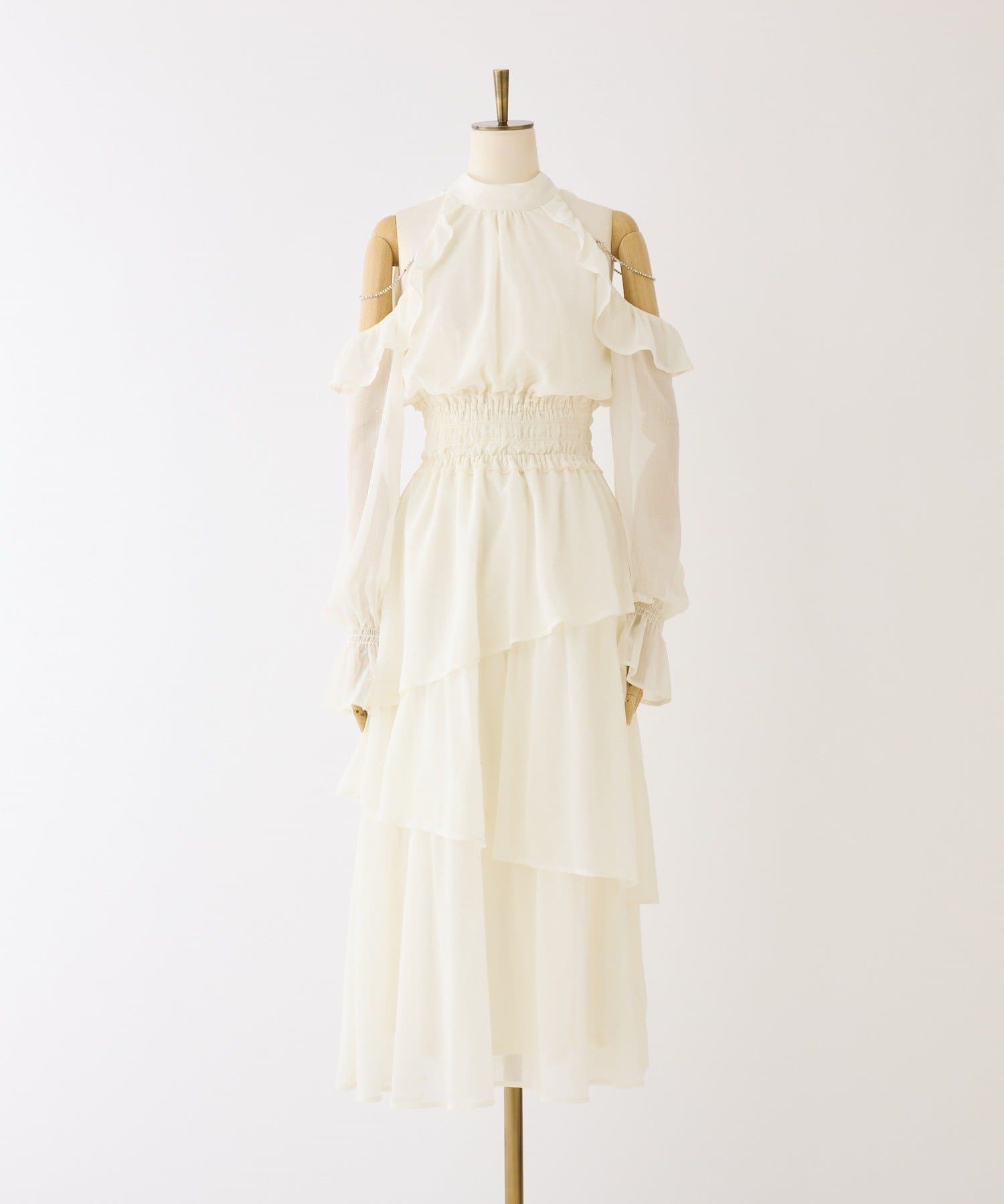 one after another NICE CLAUP(ワンアフターアナザー ナイスクラップ) 【Occasion Collection】アメスリティアードワンピ