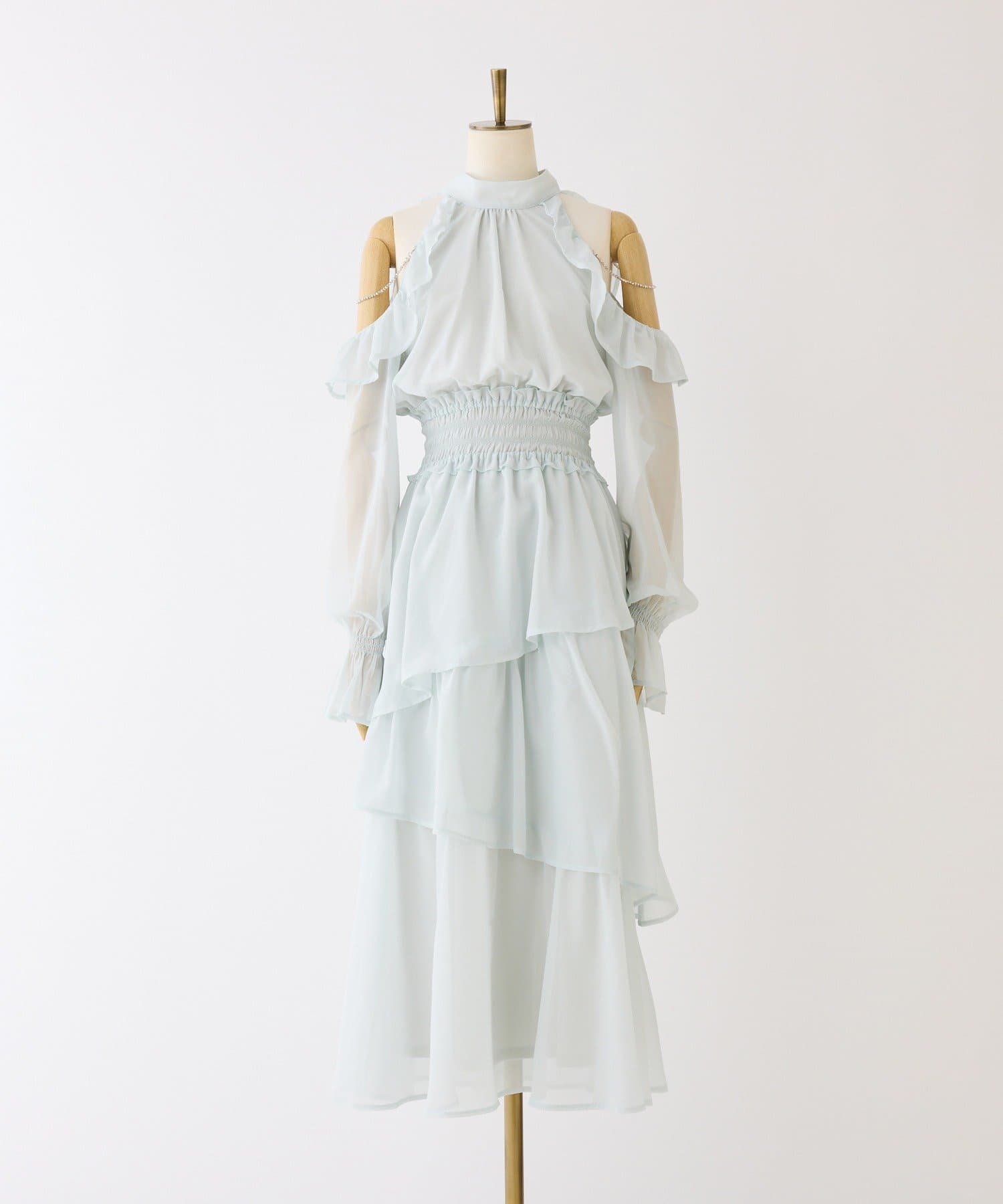 one after another NICE CLAUP(ワンアフターアナザー ナイスクラップ) 【Occasion Collection】アメスリティアードワンピ