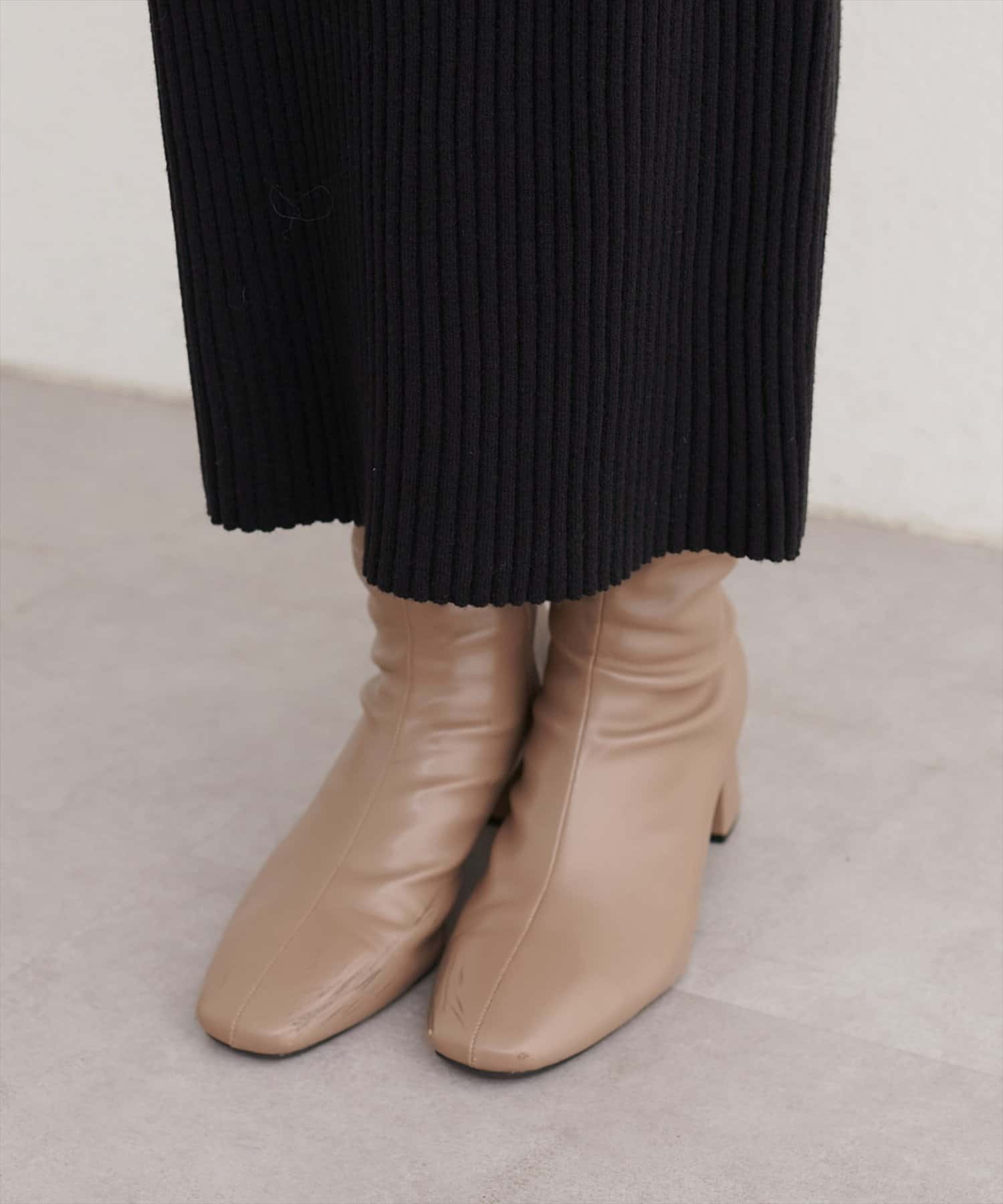 natural couture(ナチュラルクチュール) バックリボンペプラムビスチェ＋ニットワンピース