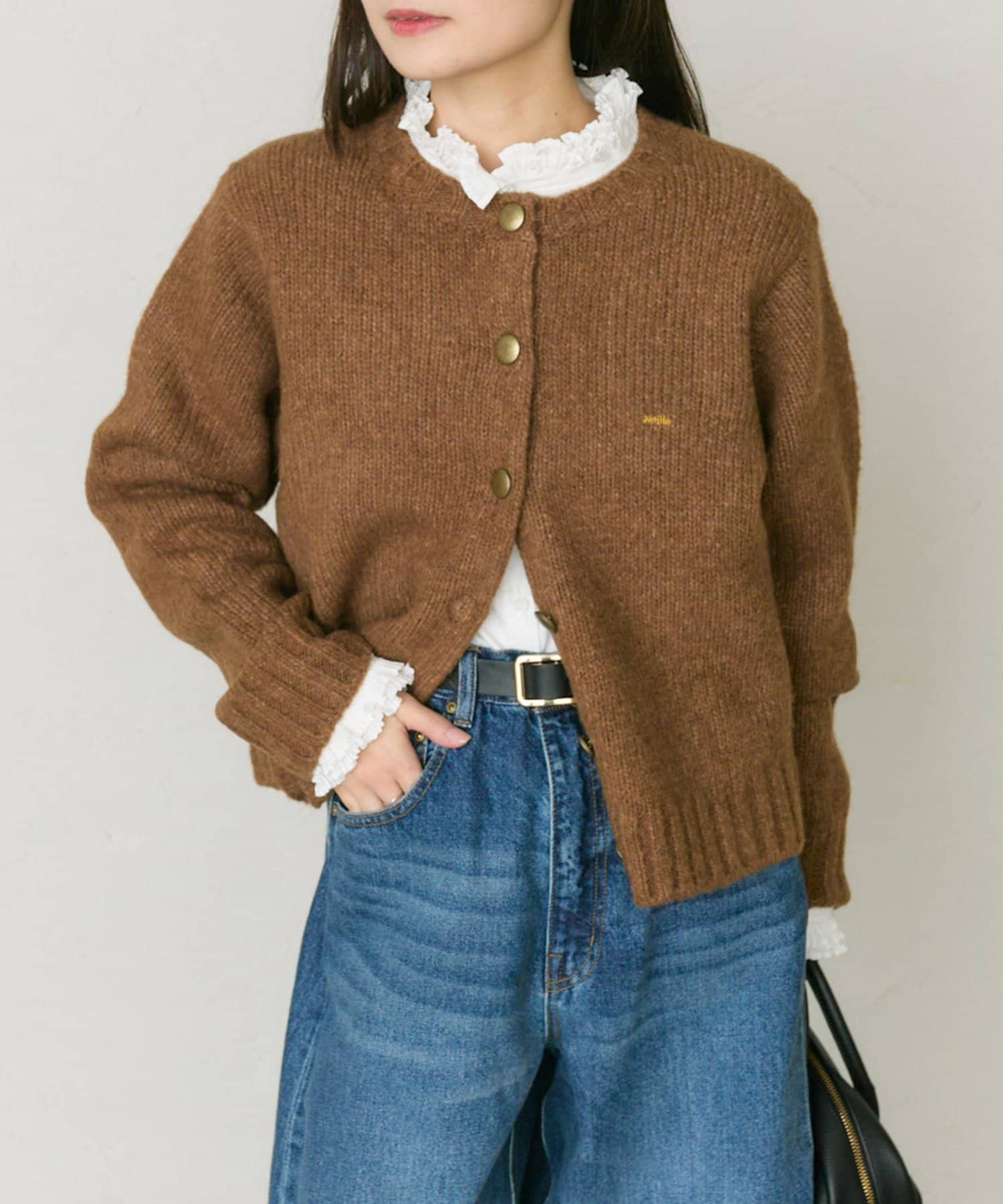 PUAL CE CIN(ピュアルセシン) アルパカ混ニットカーディガン