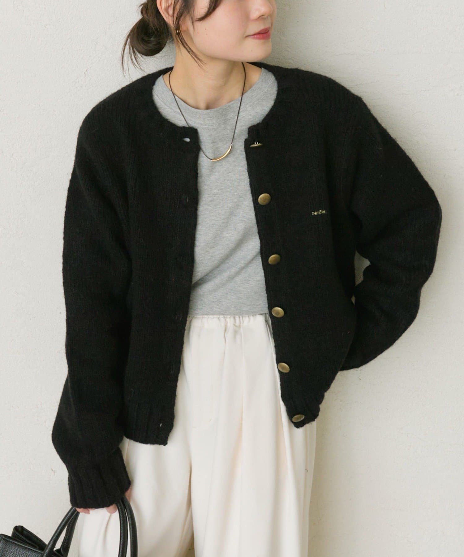 PUAL CE CIN(ピュアルセシン) アルパカ混ニットカーディガン