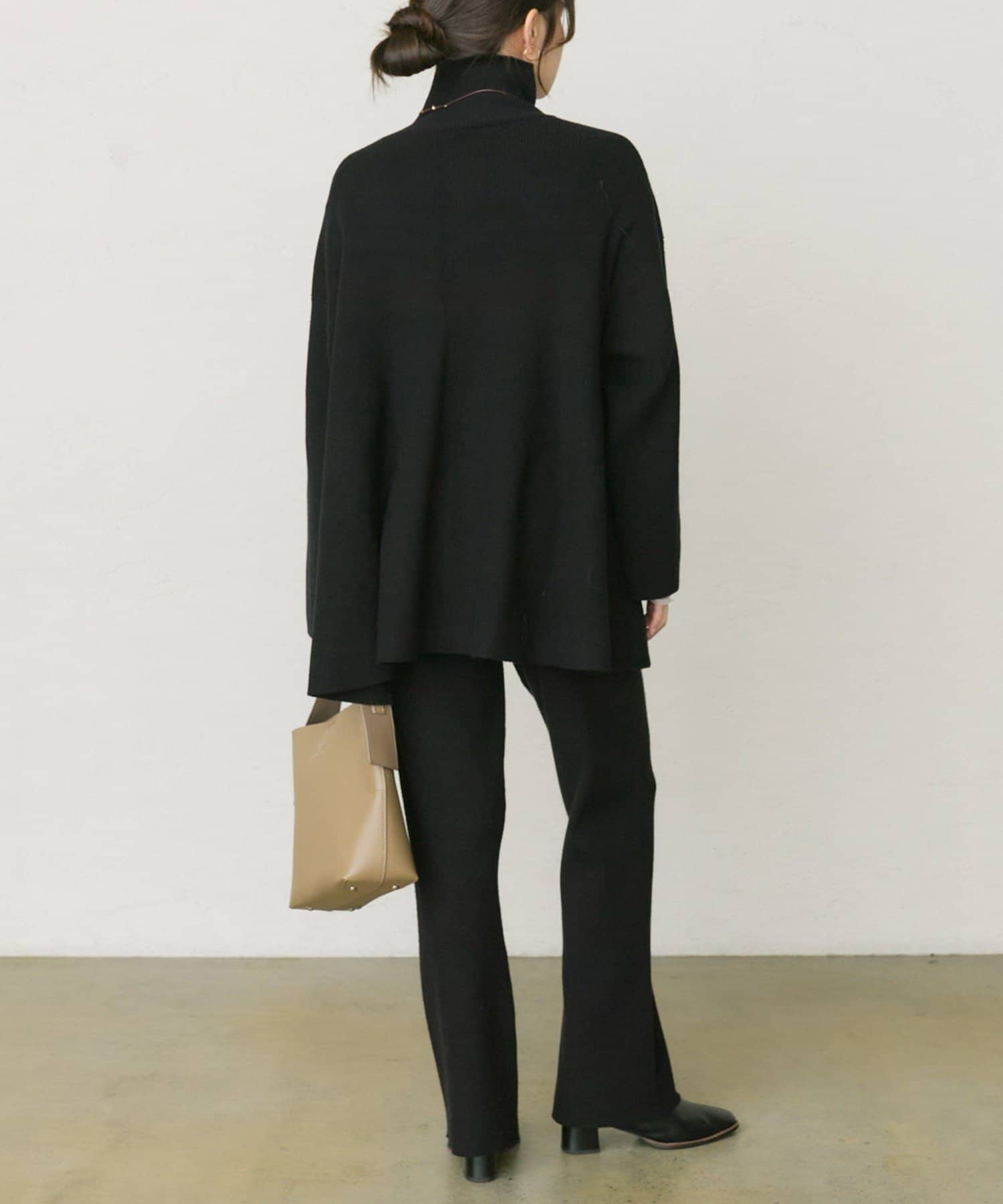 PUAL CE CIN(ピュアルセシン) 【セットアップ対応】ハイネックフレアニットプルオーバー