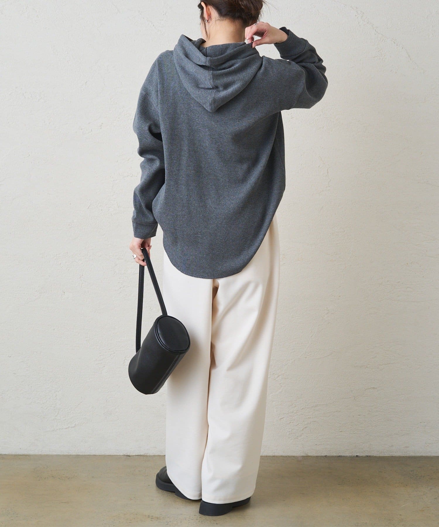 PUAL CE CIN(ピュアルセシン) 【＠yns628企画】ワッフルレイヤードパーカー